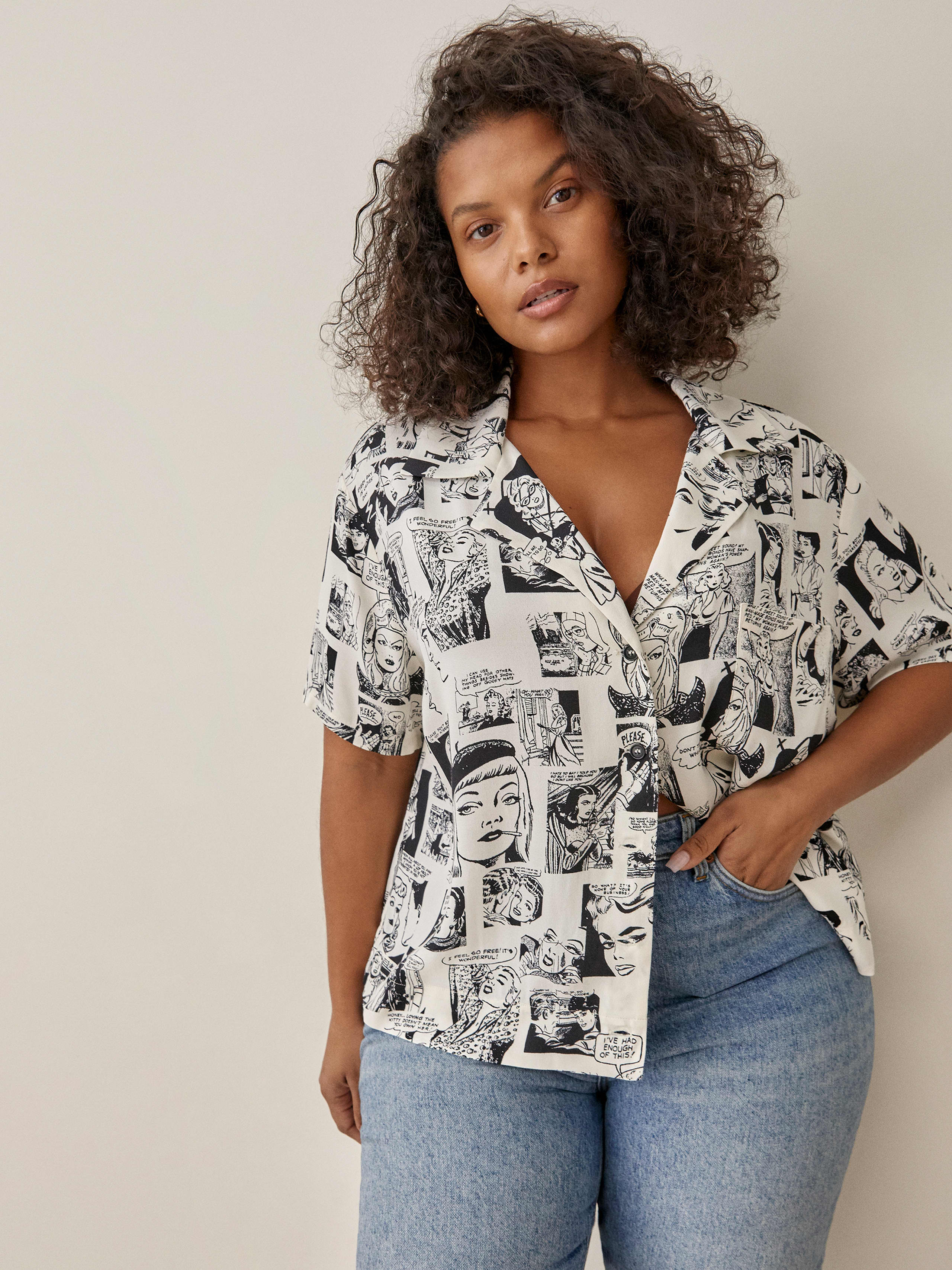 Newsprint Cuba Top Es