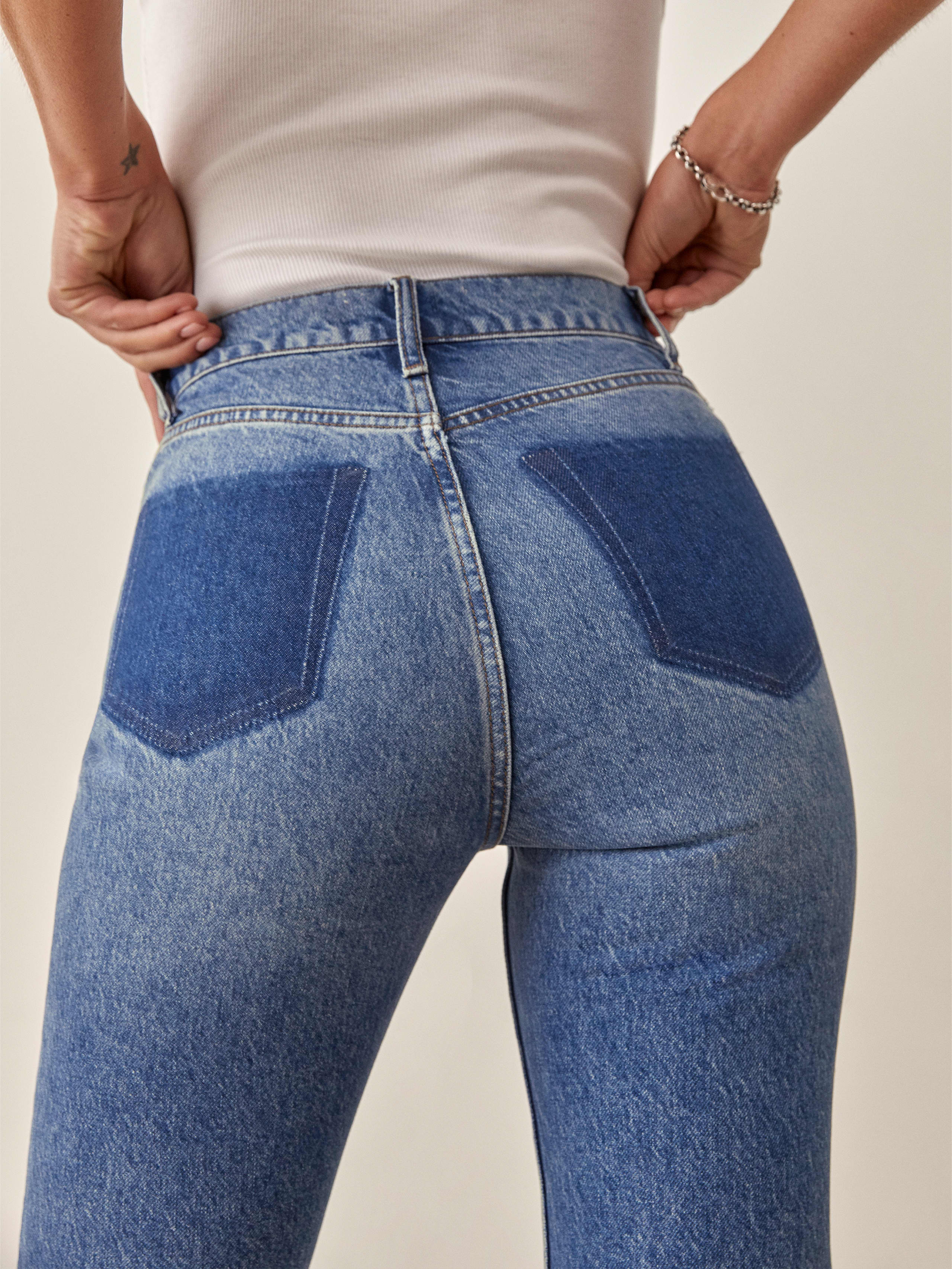 Colorado Shadow Pocket Cynthia High Rise Straight Jeans