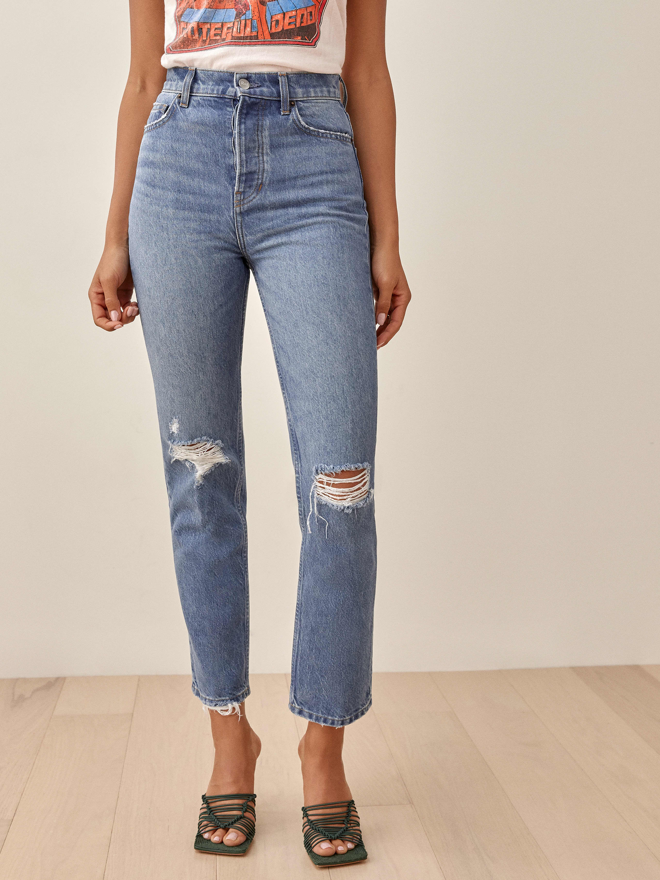 Cynthia High Rise Straight Jeans - Sustainable Denim | Reformation