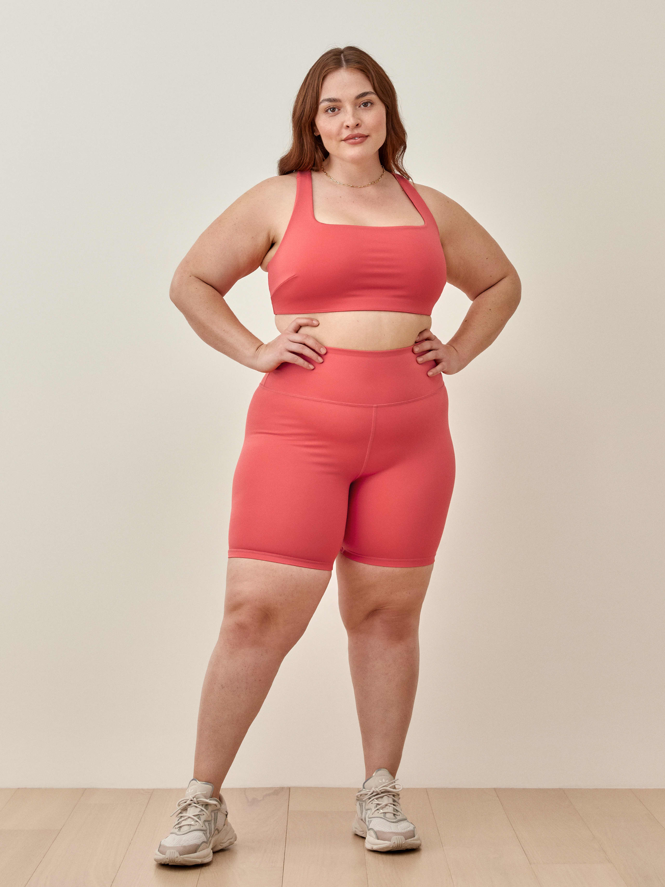 Hot Coral Ecomove High Rise 7” Bike Short Es