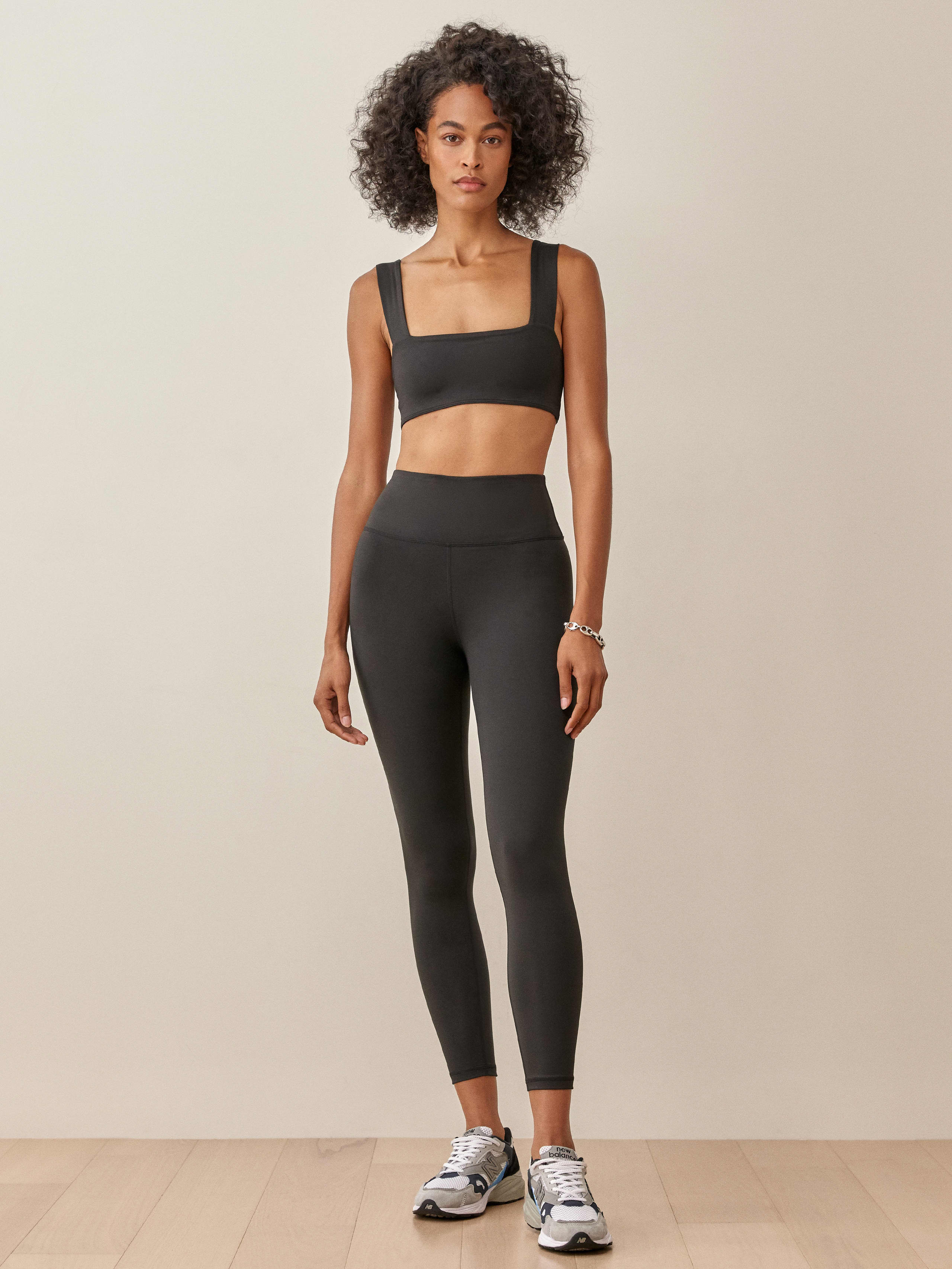 Black Ecostretch High Rise Cropped Legging
