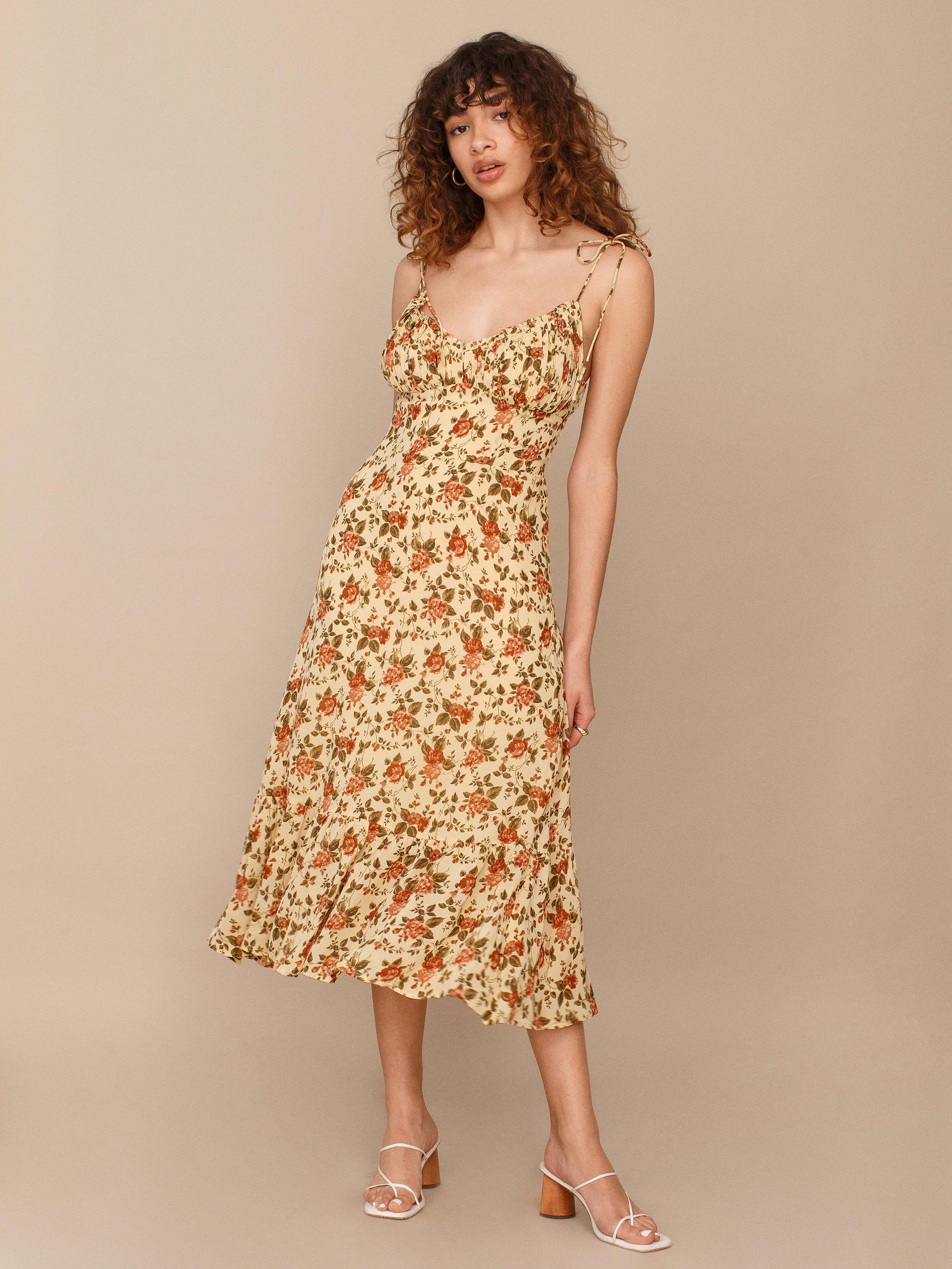 spotty satin dress