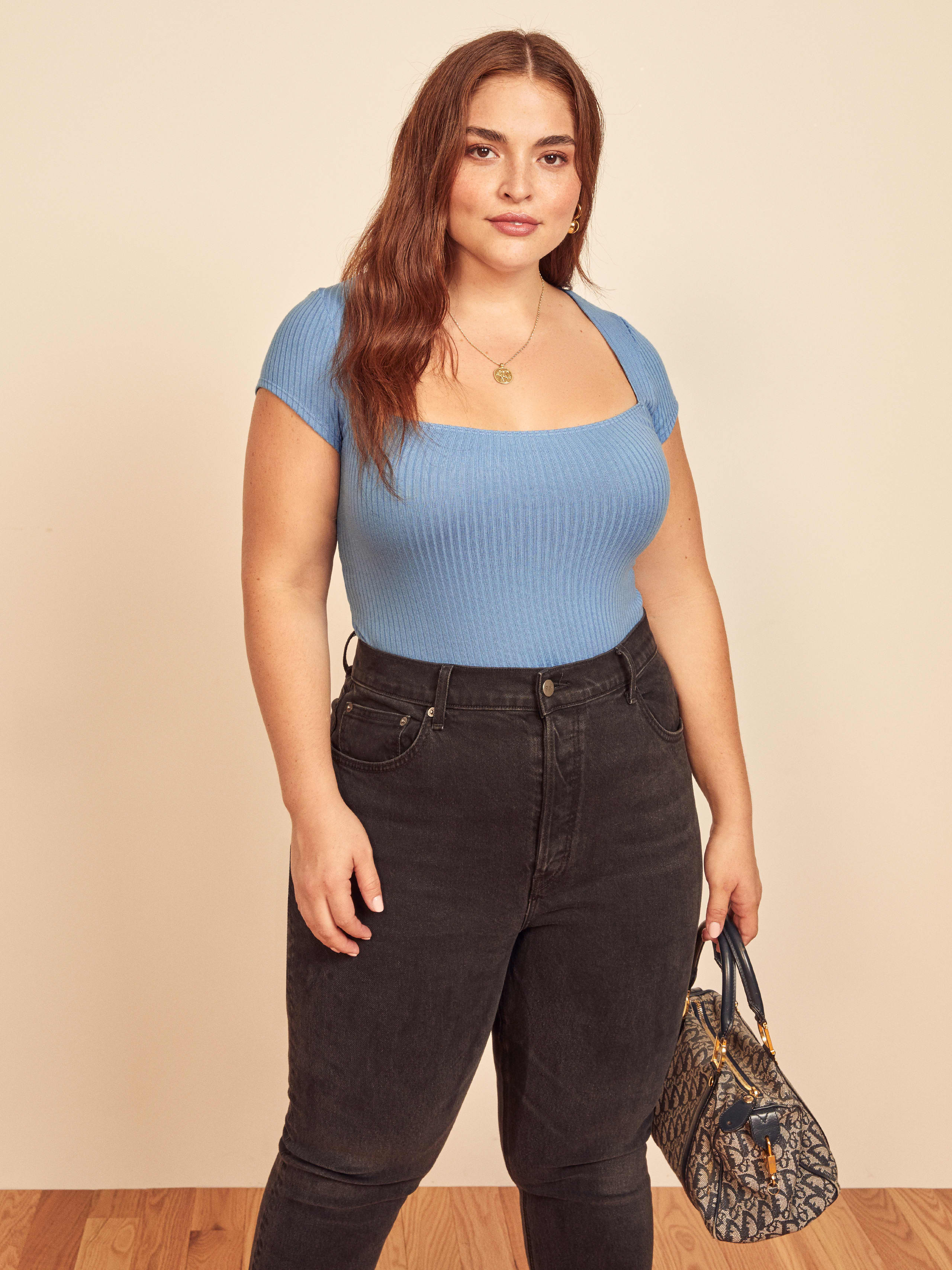 Parisian Blue Bardot Top Es