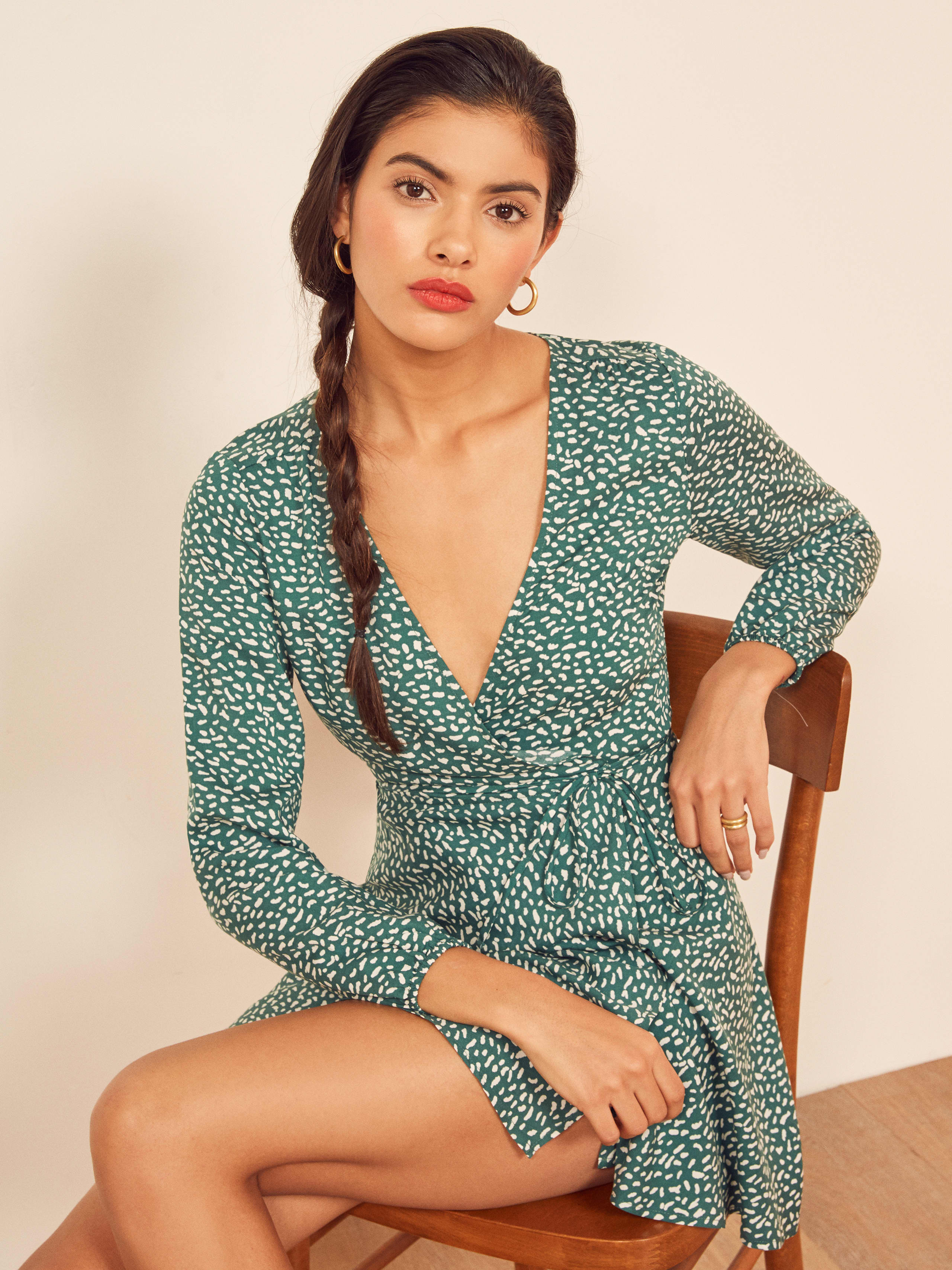 fuchsia wrap dress