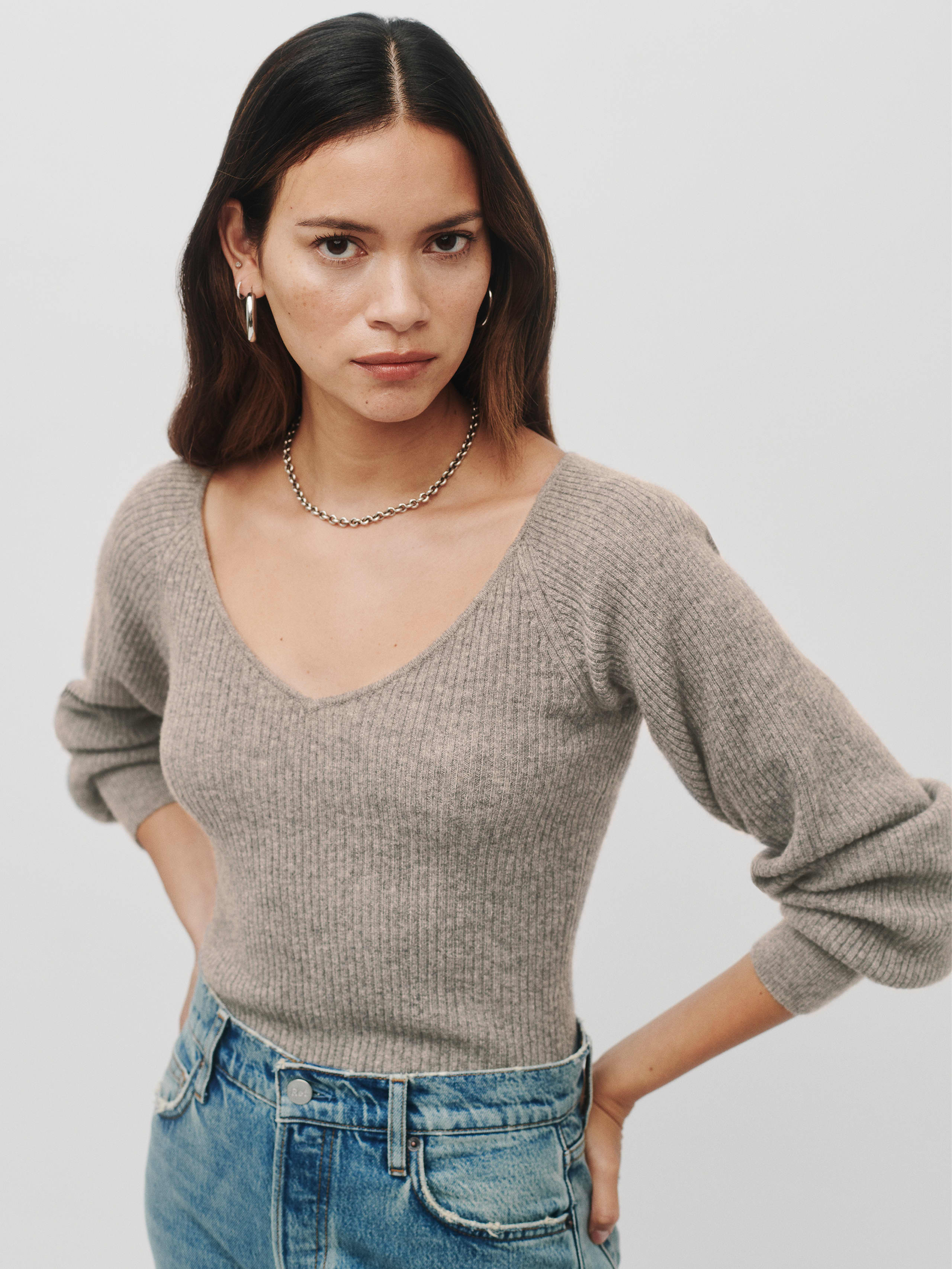 Dark Grey Hart Cashmere Sweater