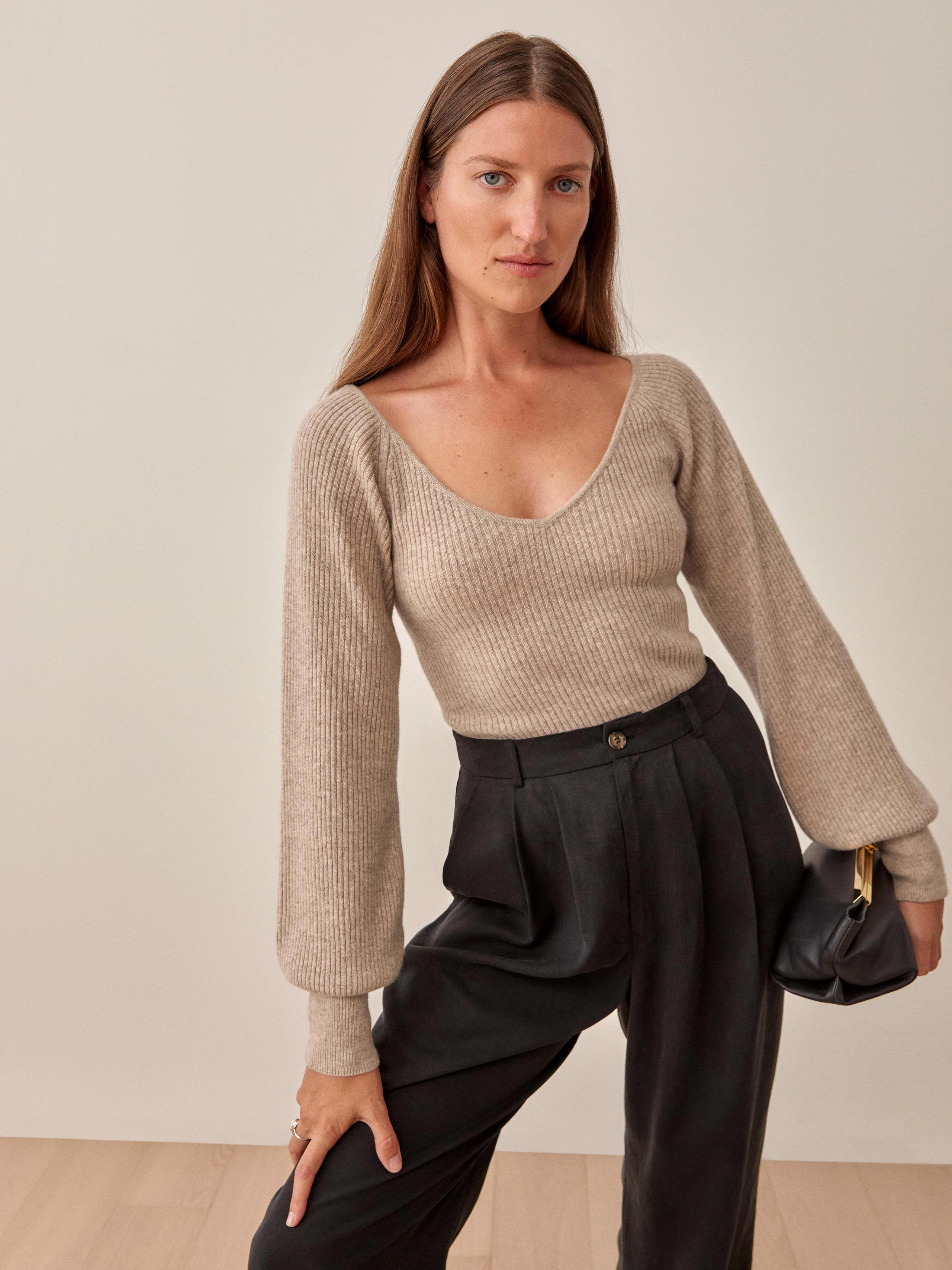 Oatmeal Hart Cashmere Sweater