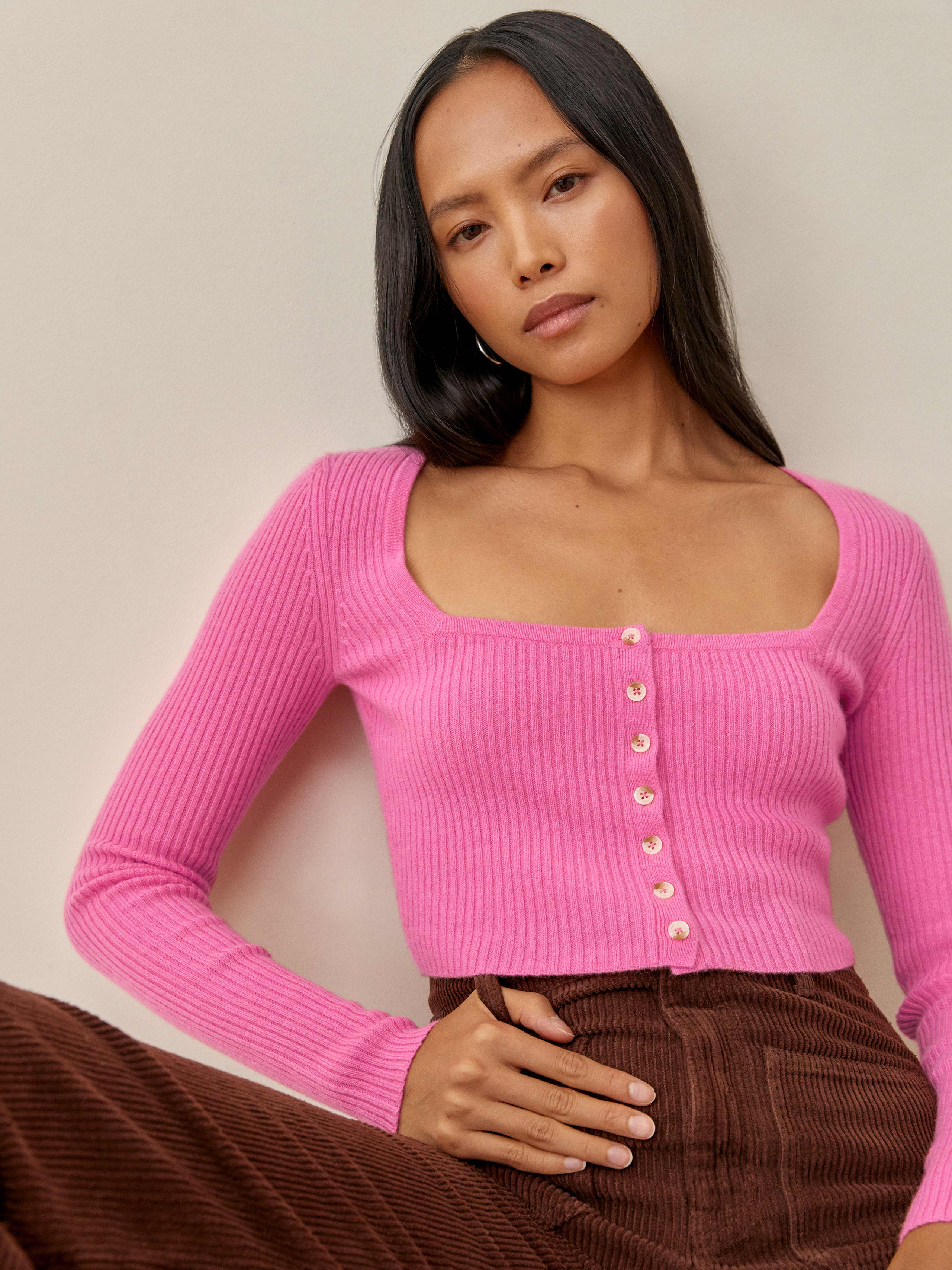 Snapdragon Idina Cashmere Cropped Cardigan