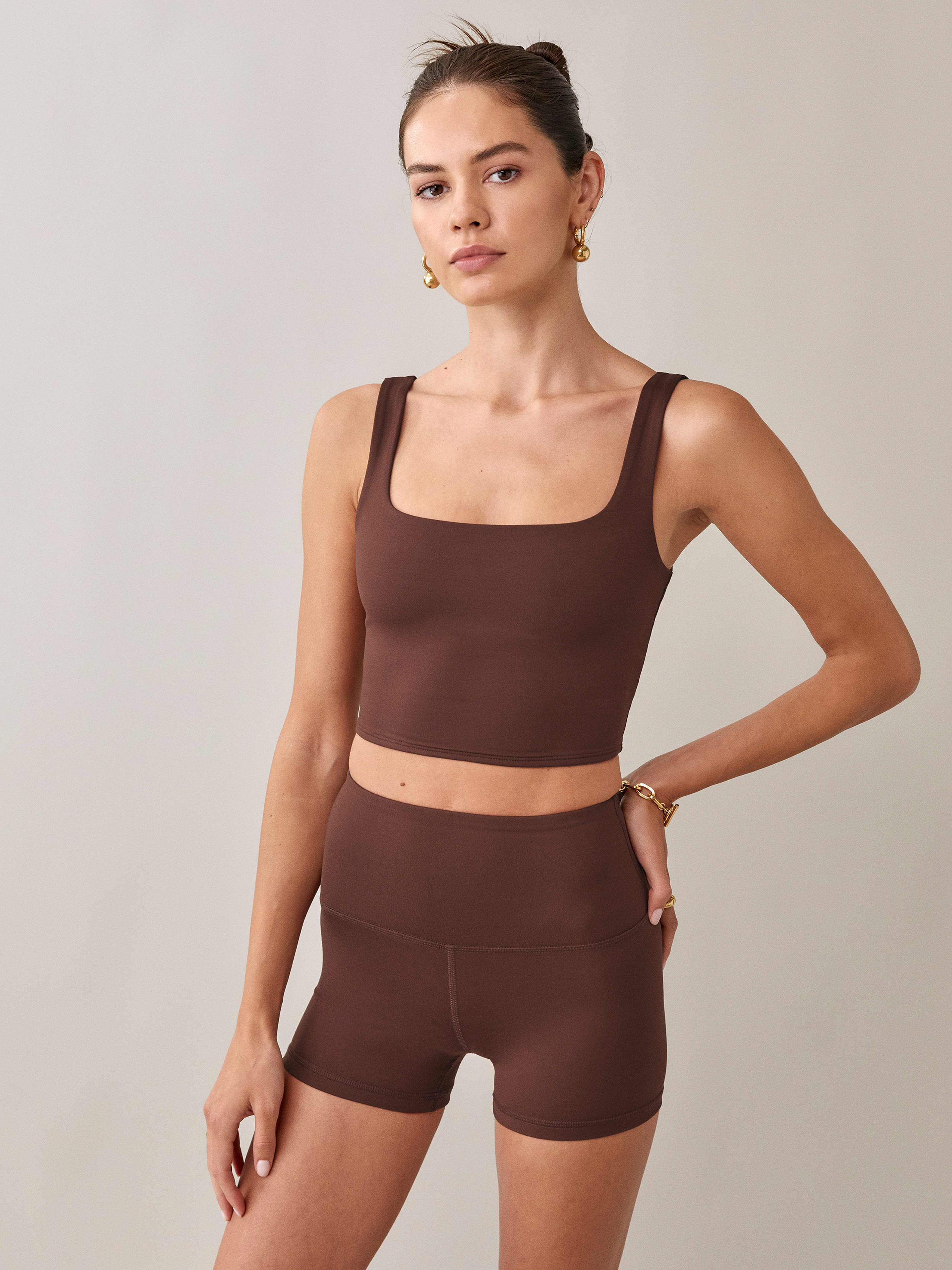 Chestnut Ivy Ecostretch Cropped Tank