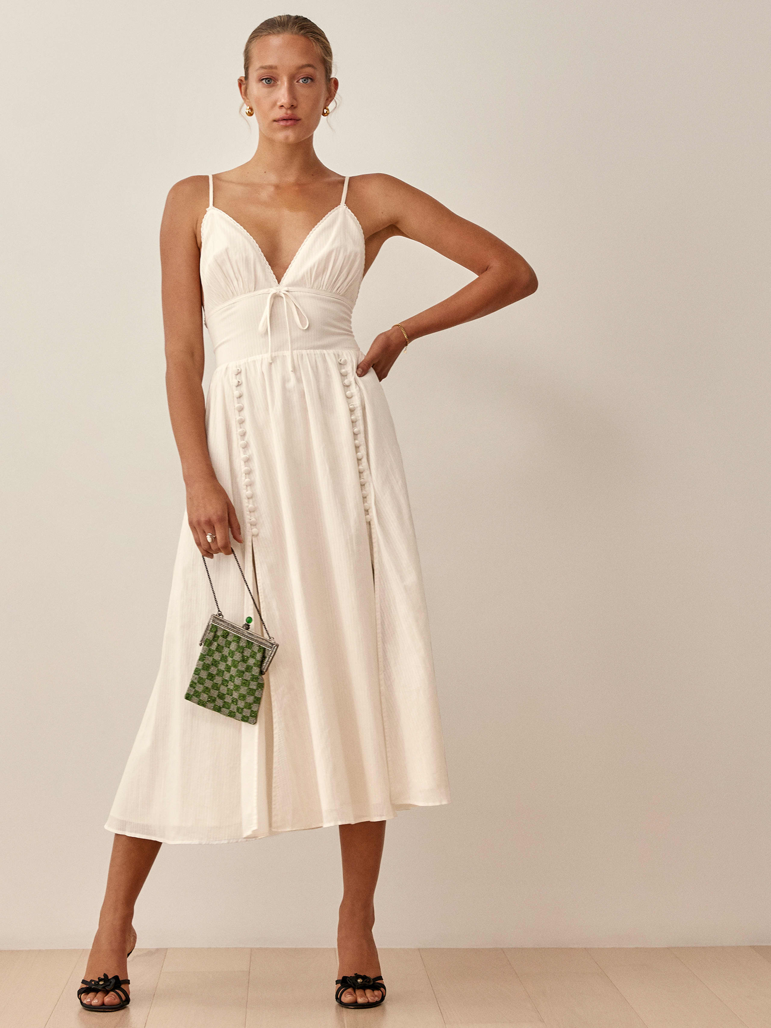 Jolene Dress - Spaghetti Strap Mini Voile | Reformation