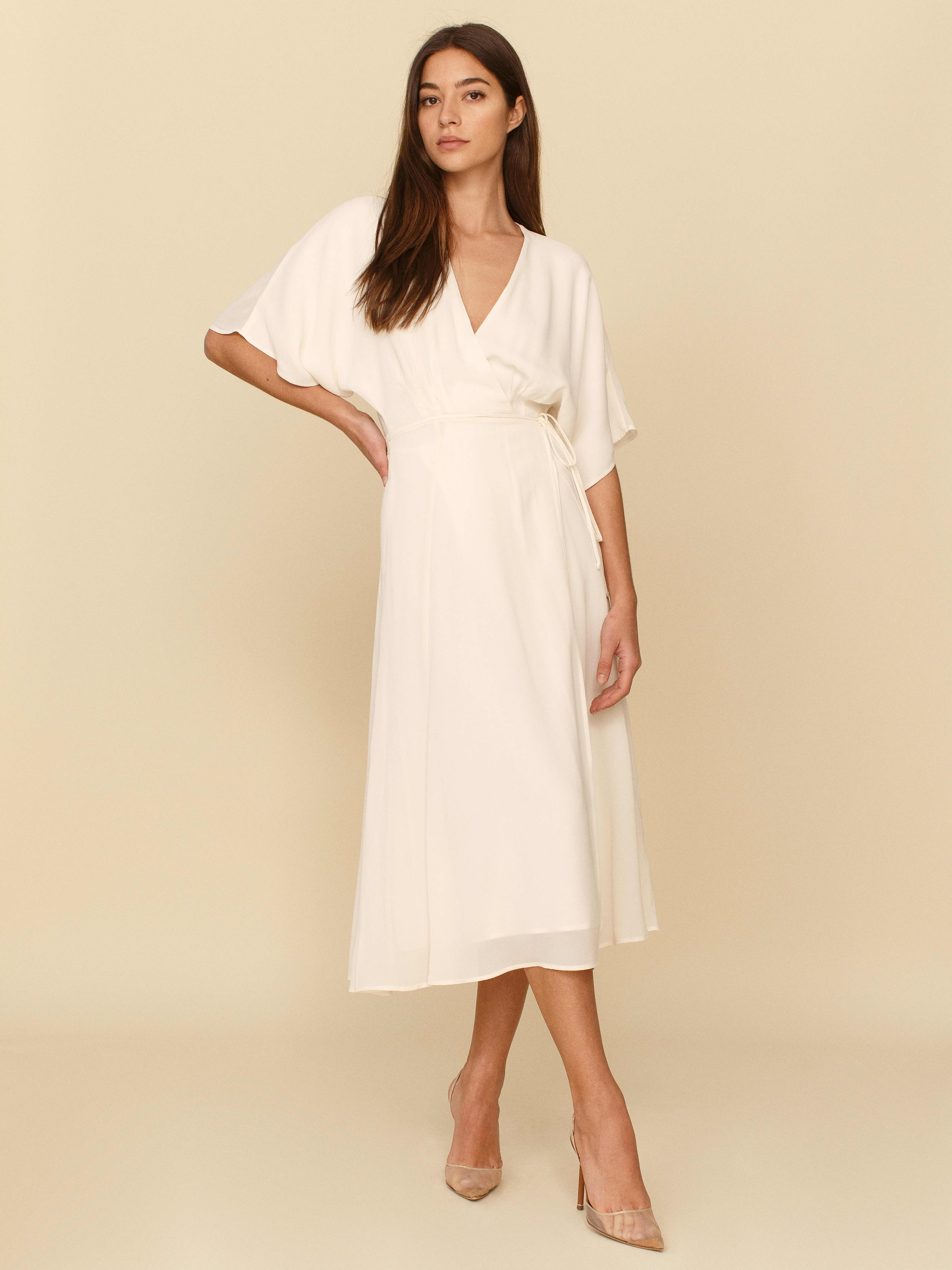 Karen Dress Short Sleeve Bridal Reformation