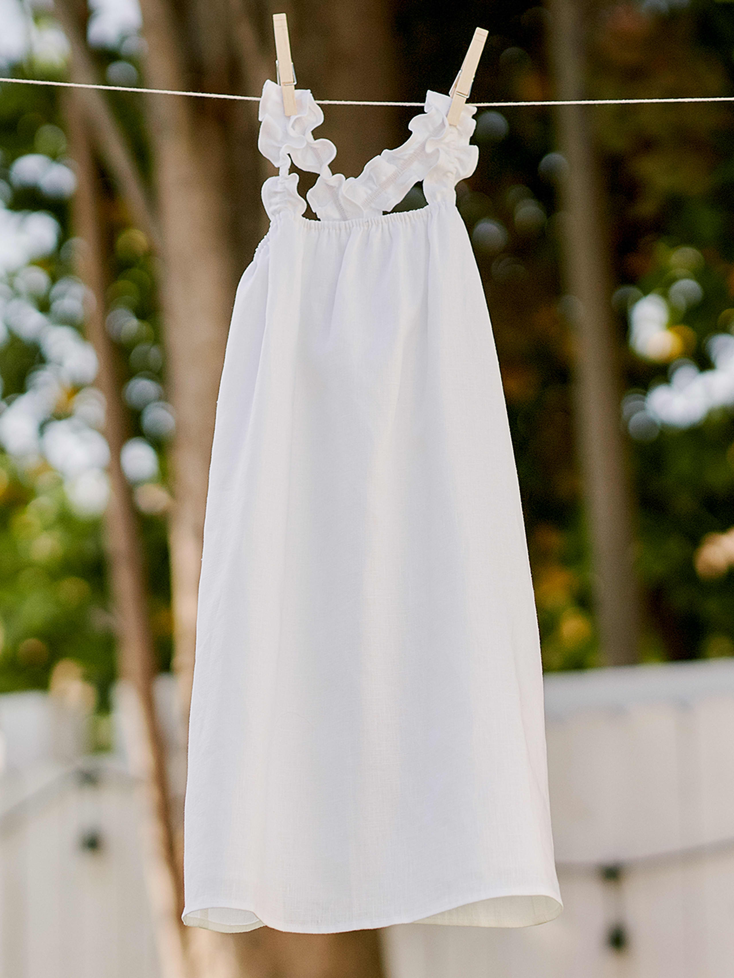 White Kids Montecito Linen Dress