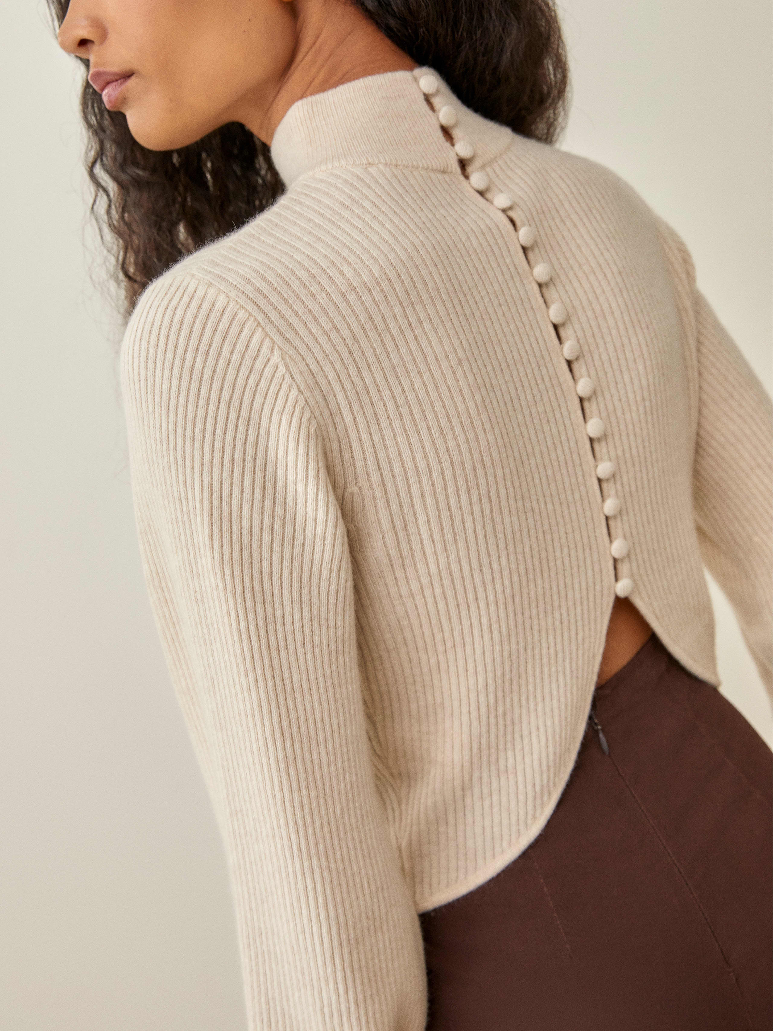 Gossamer Kieran Cashmere Button Back Sweater