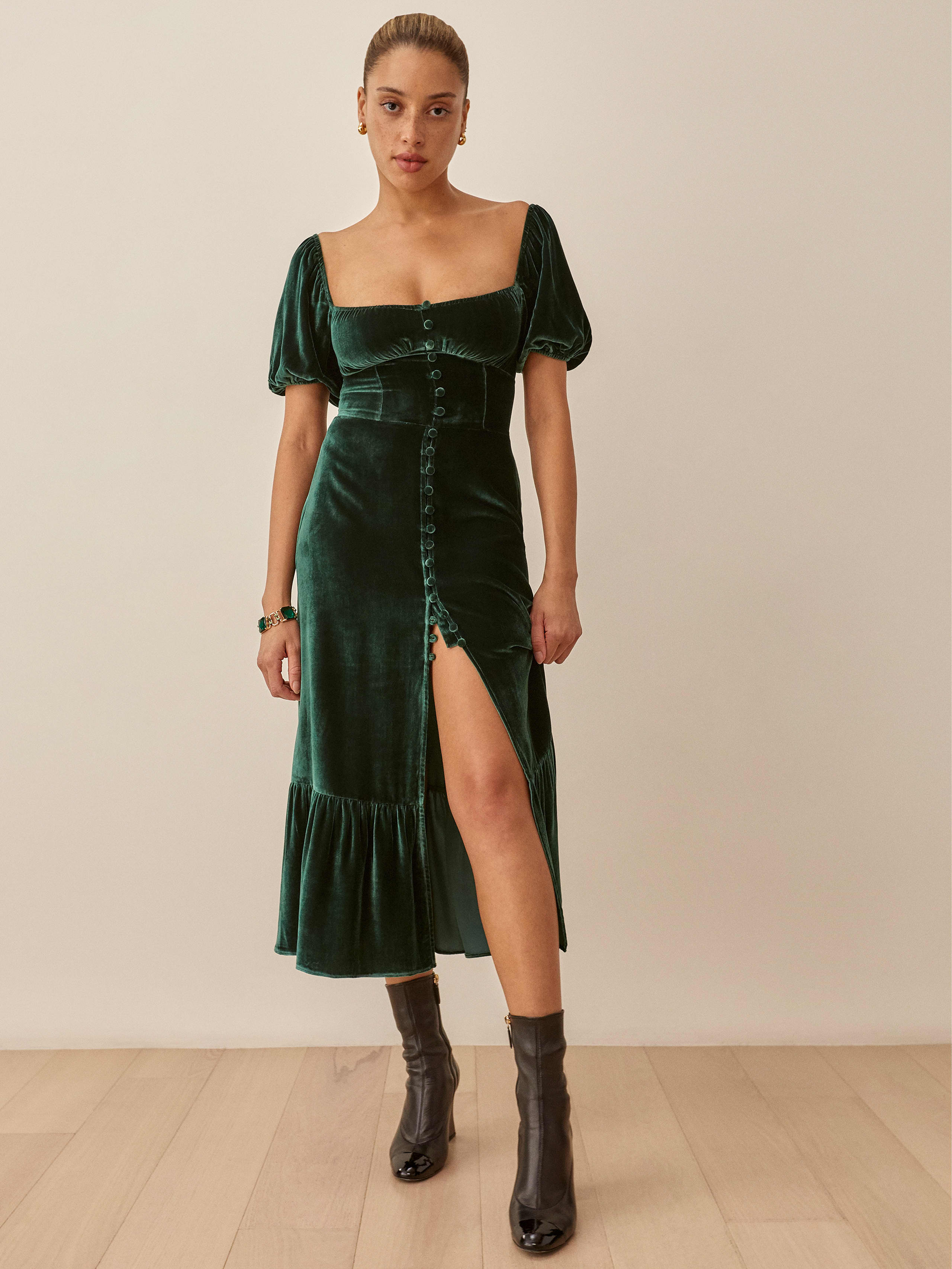 Forest Leonie Velvet Dress