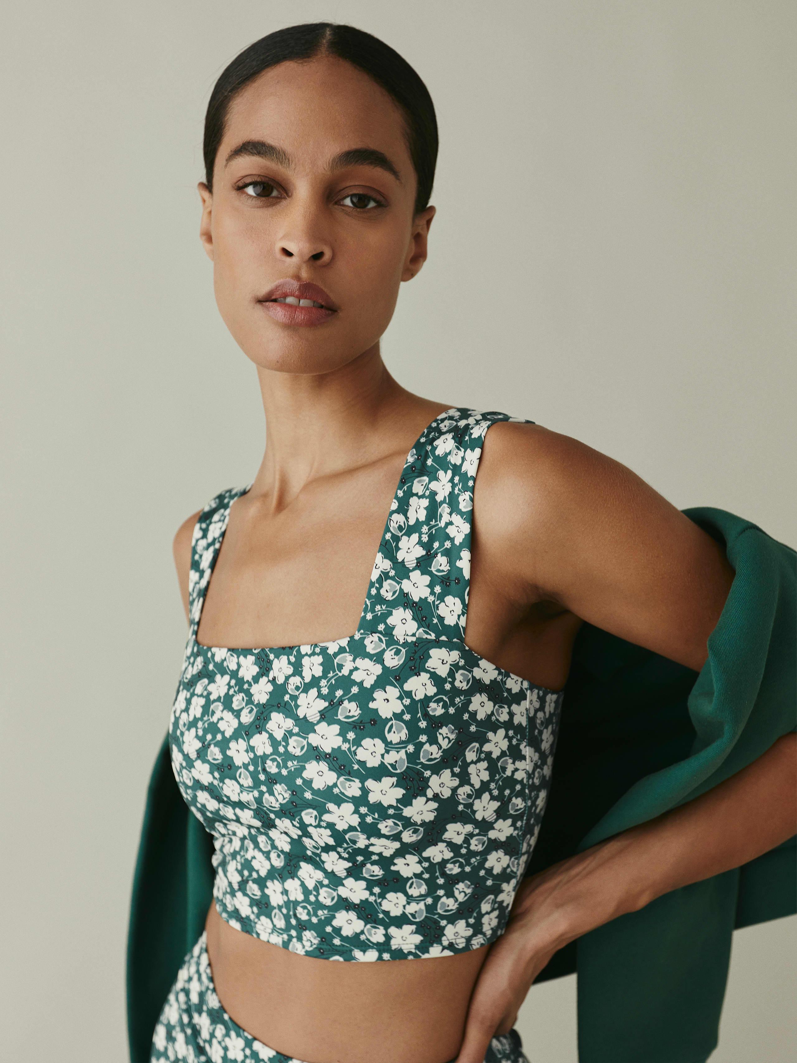 Cilantro Lily Ecomove Cropped Tank