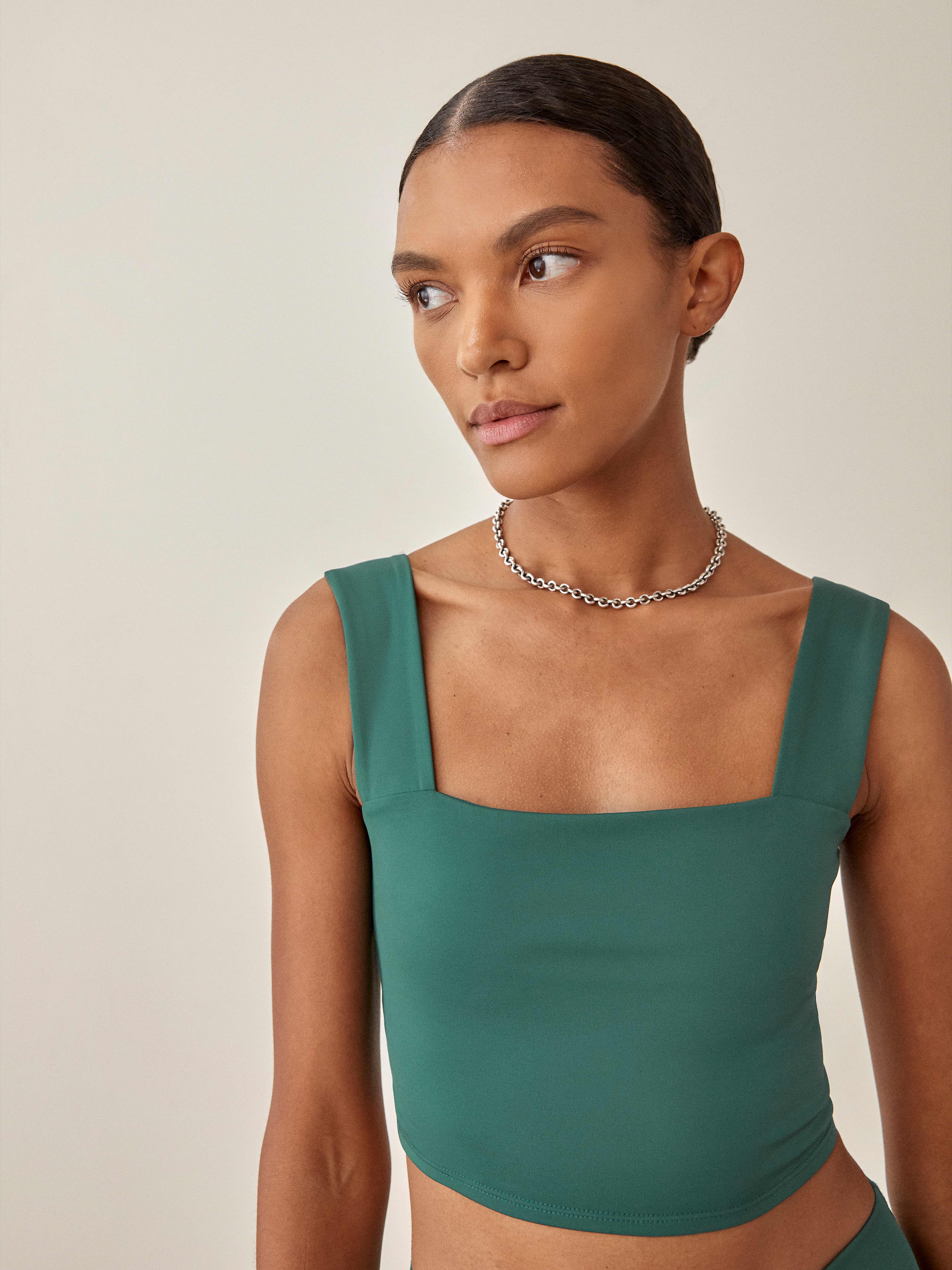 Pine Lily Ecomove Cropped Tank