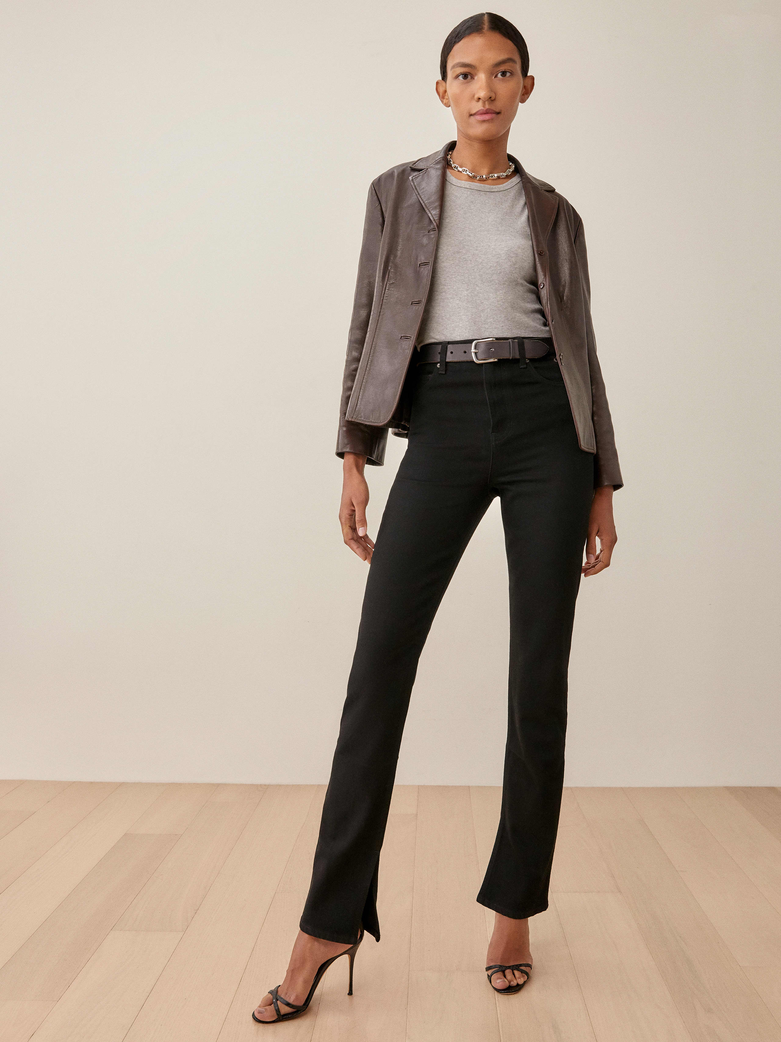 liza ultra high rise straight jeans