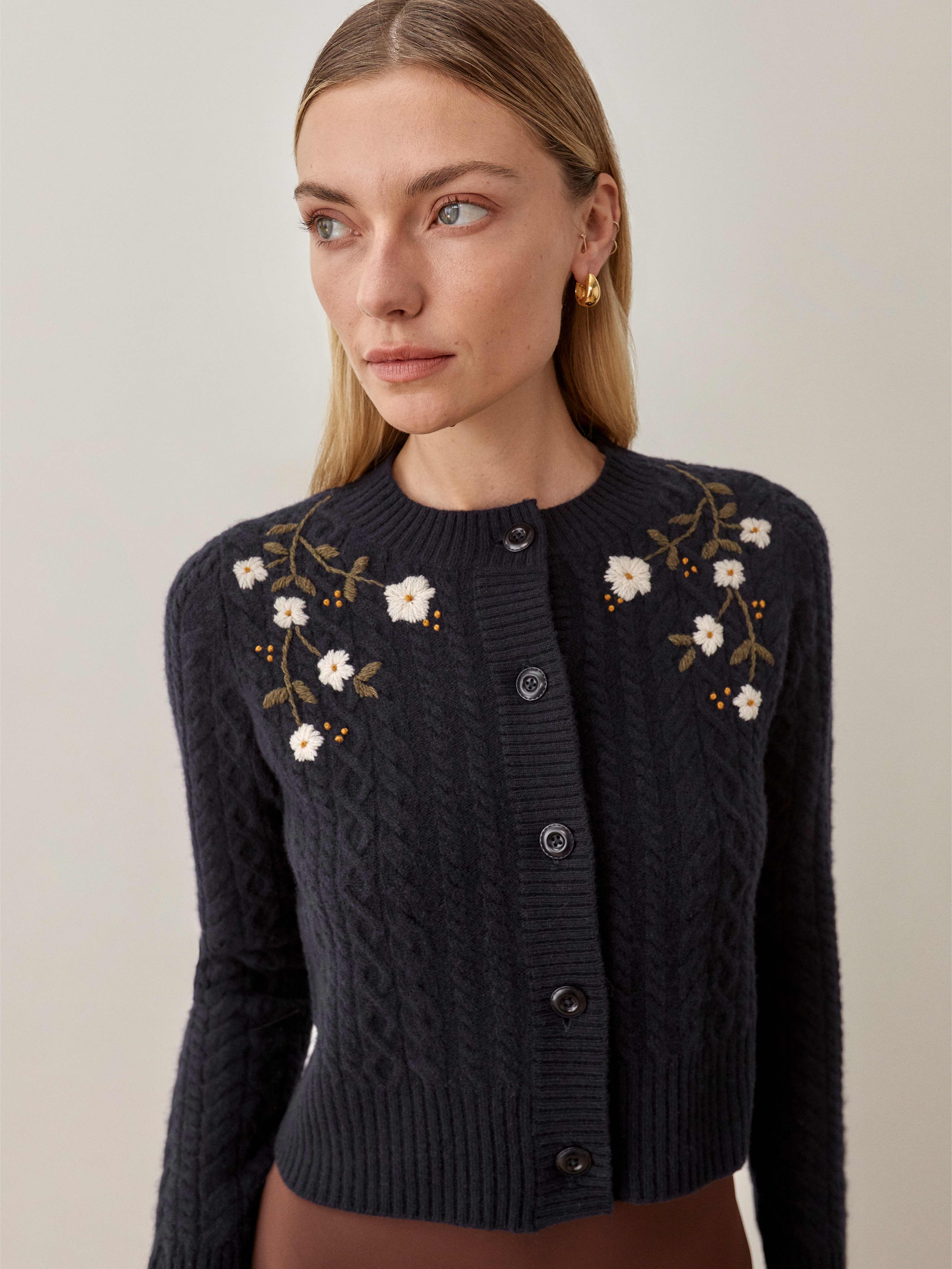 Navy Loki Regenerative Wool Cardigan