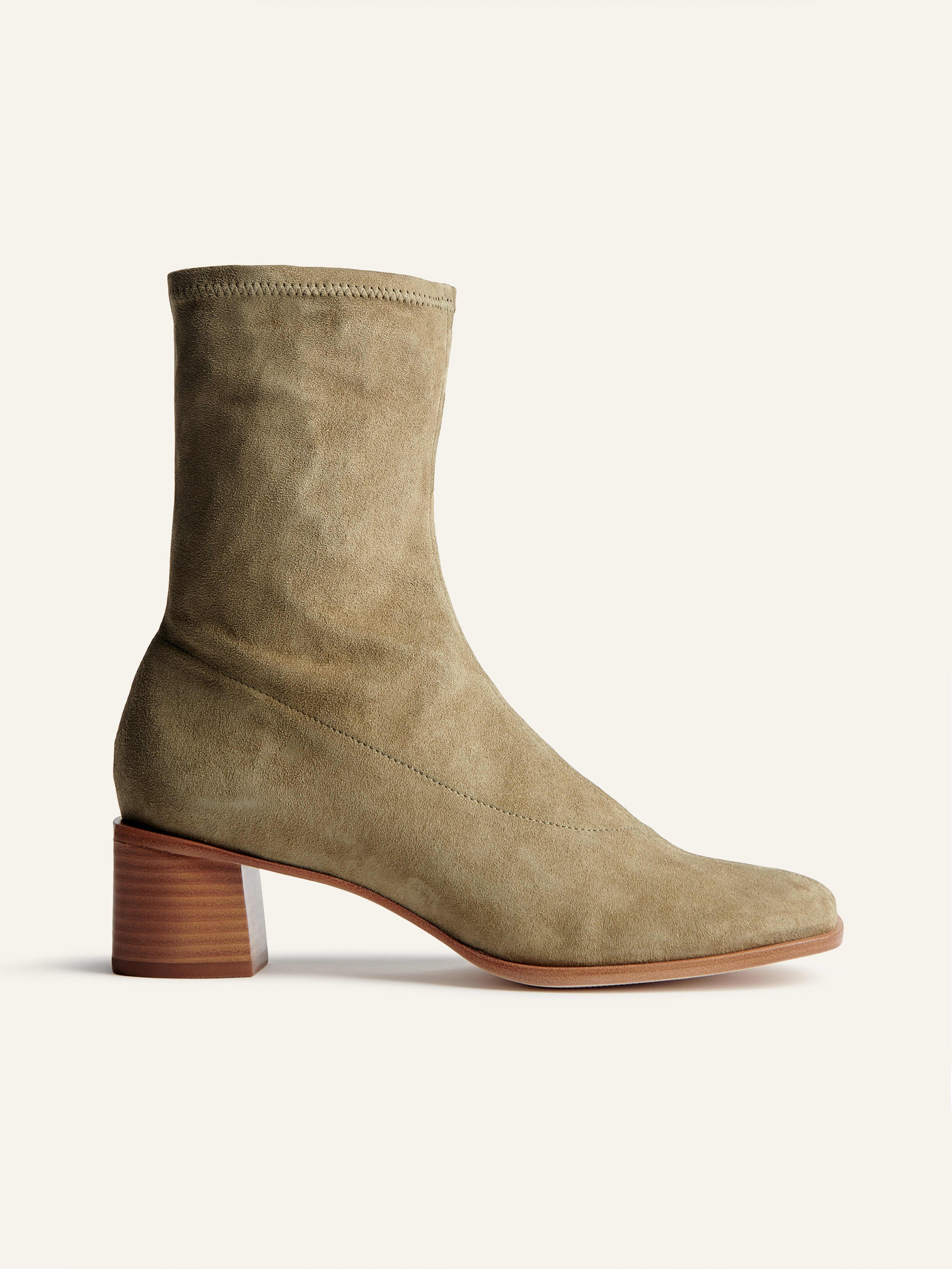 Sage Suede Louie Stretch Sock Bootie