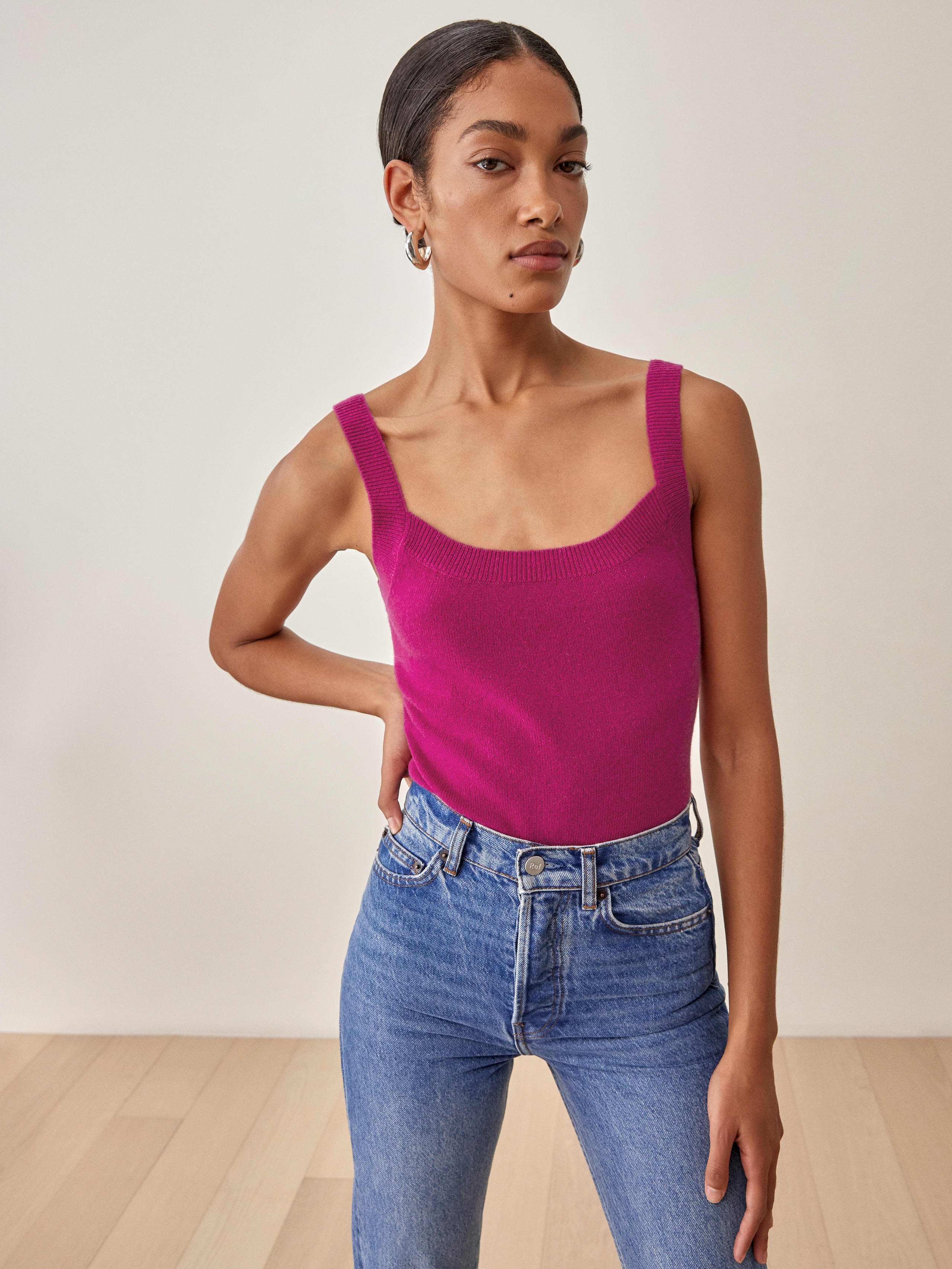 Dragonfruit Lucie Cashmere Tank