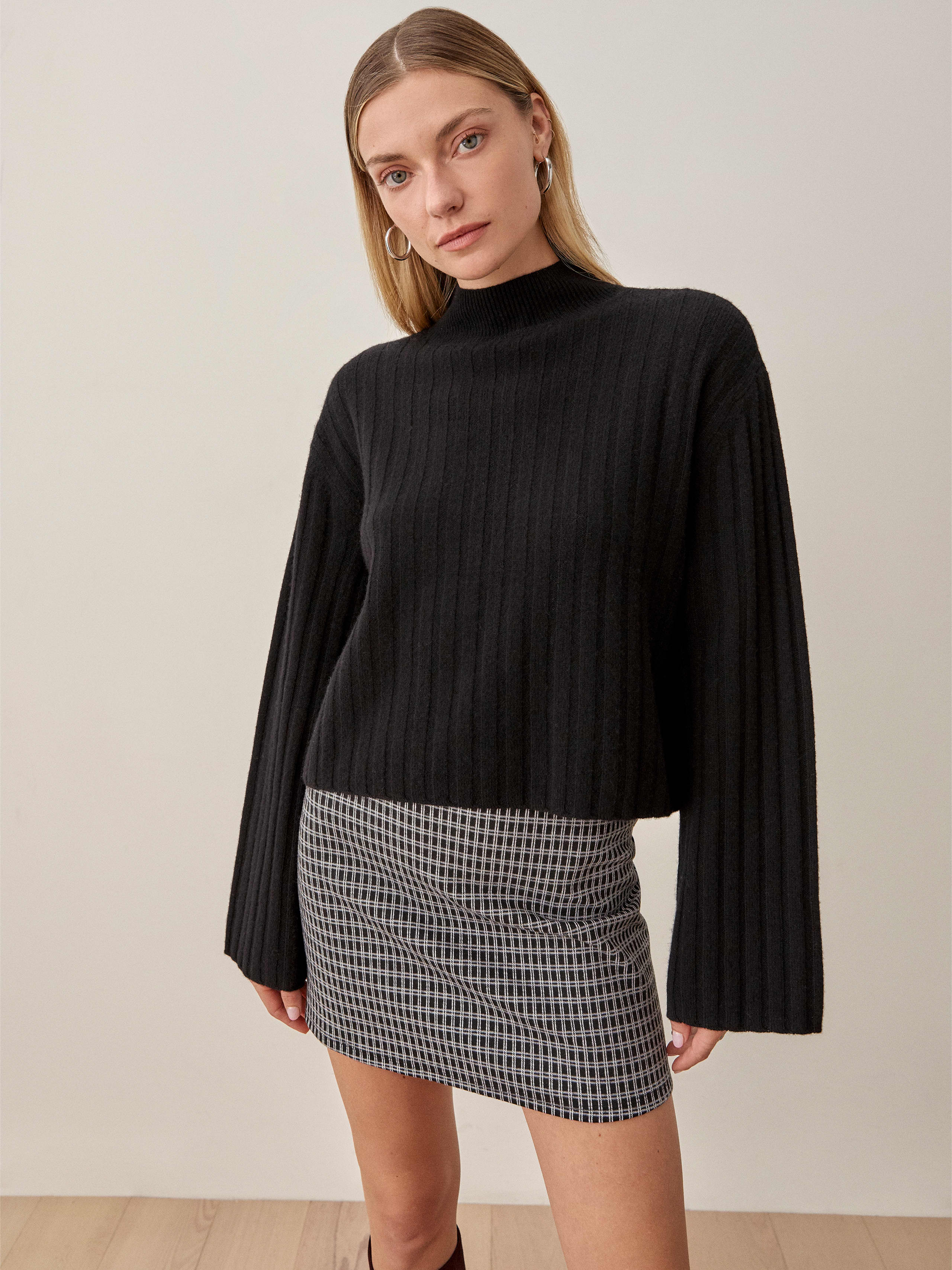 Black Marcello Regenerative Wool Sweater