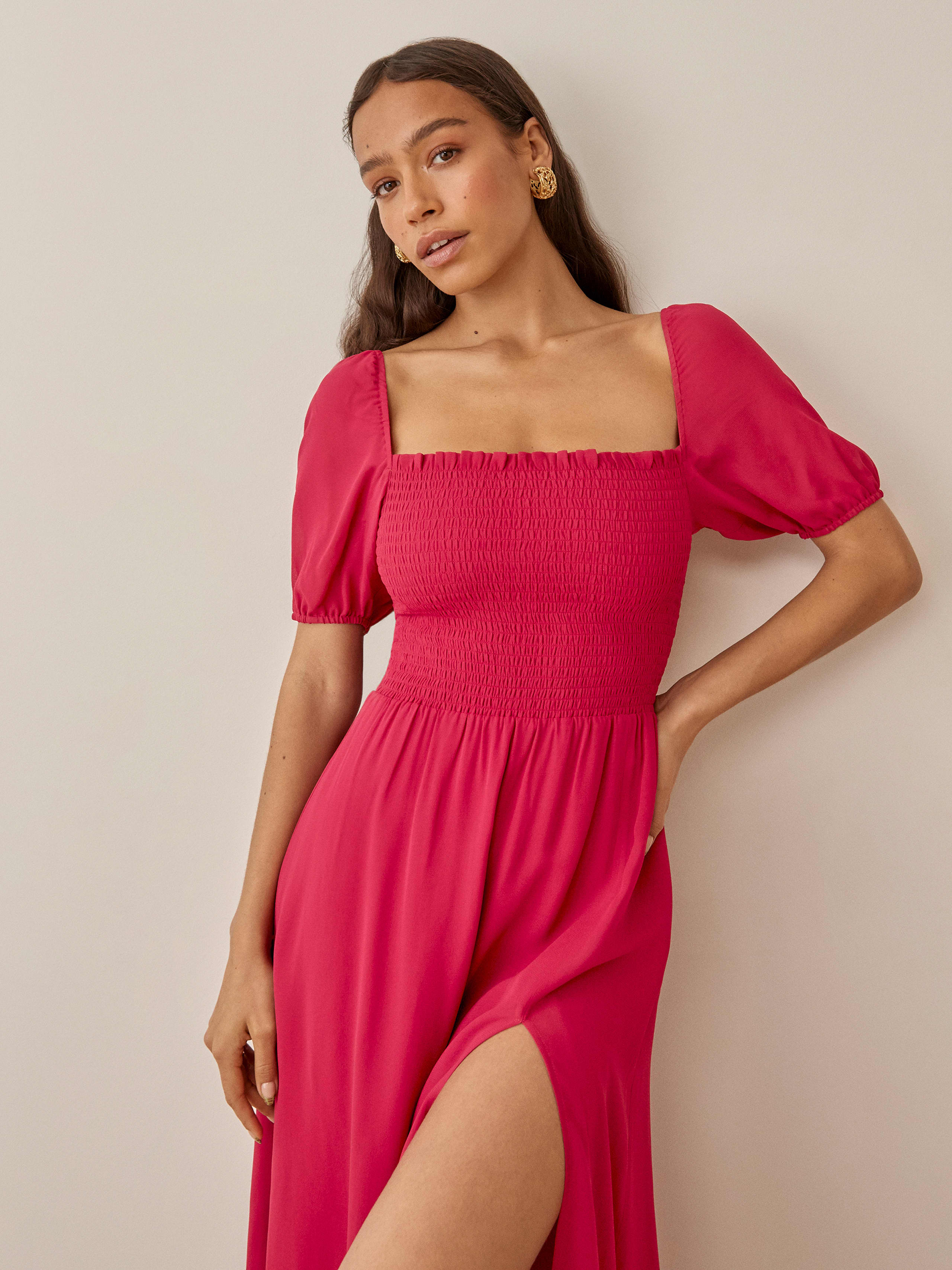 green lace off shoulder dress