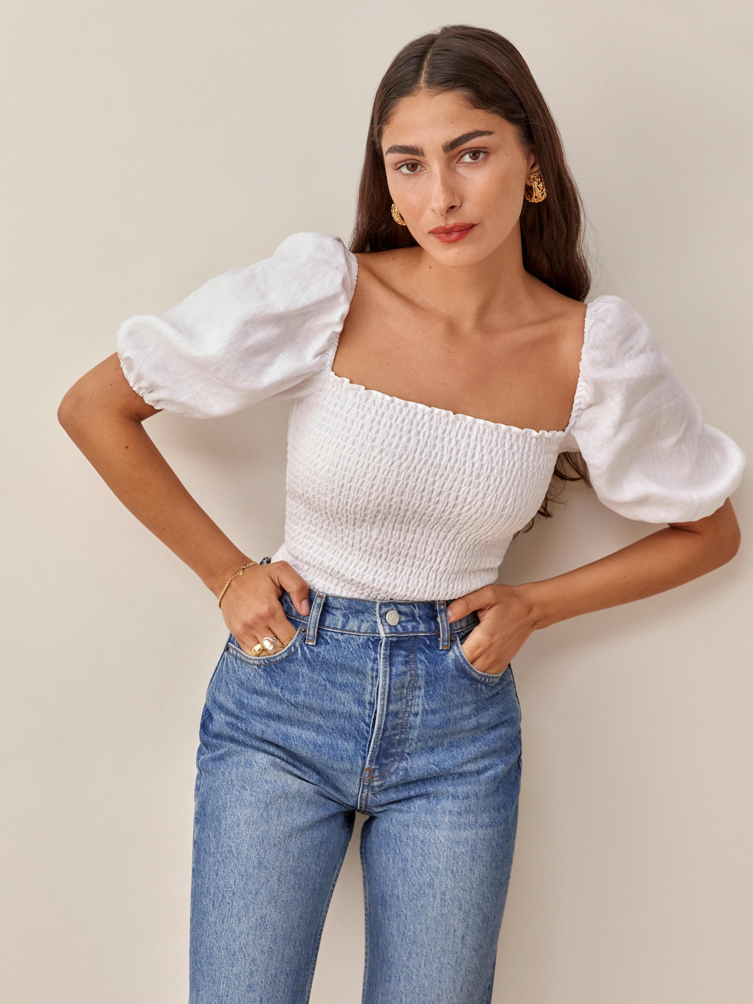 White Mulberry Linen Top