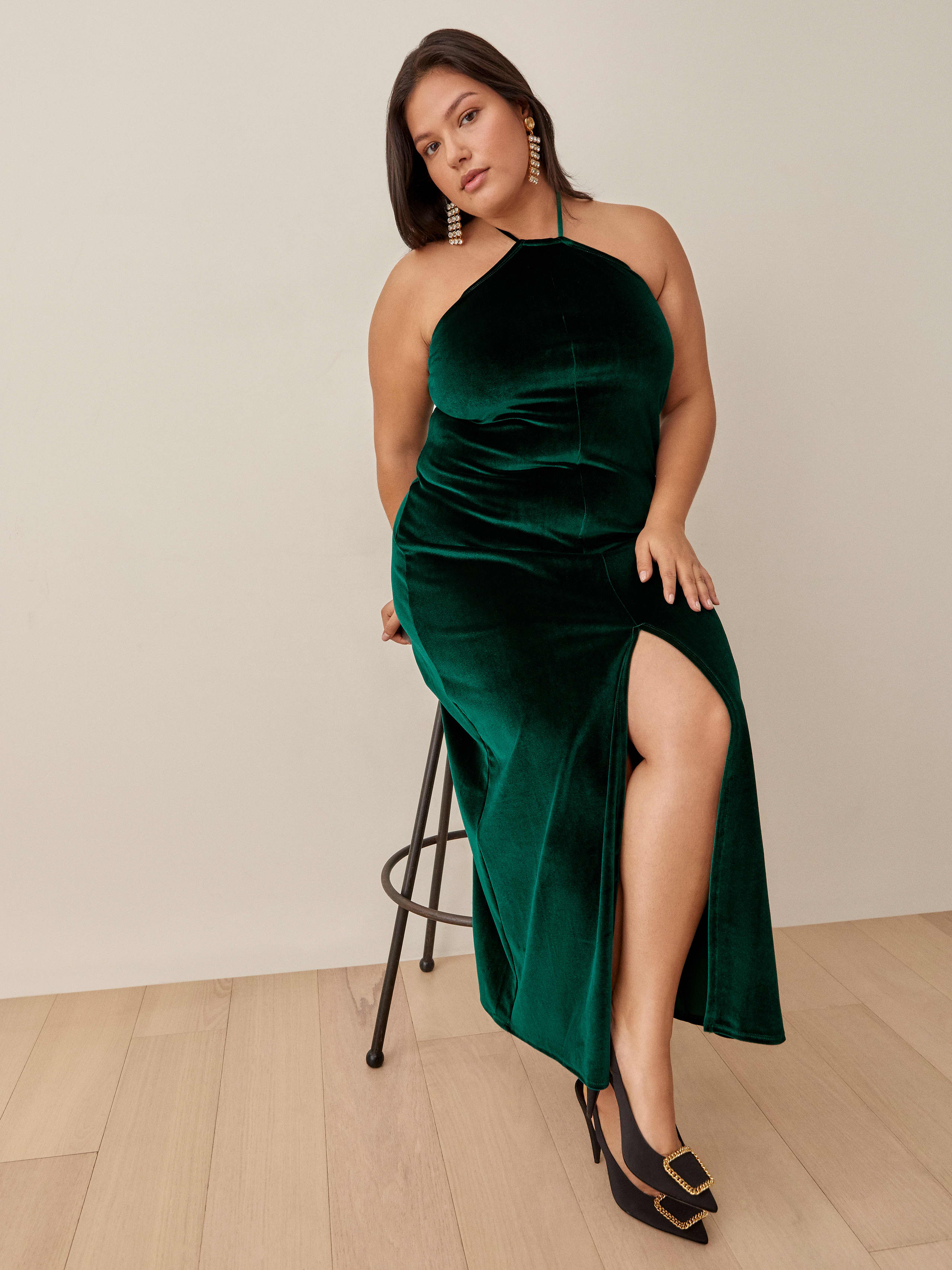 Emerald Nyla Velvet Dress Es