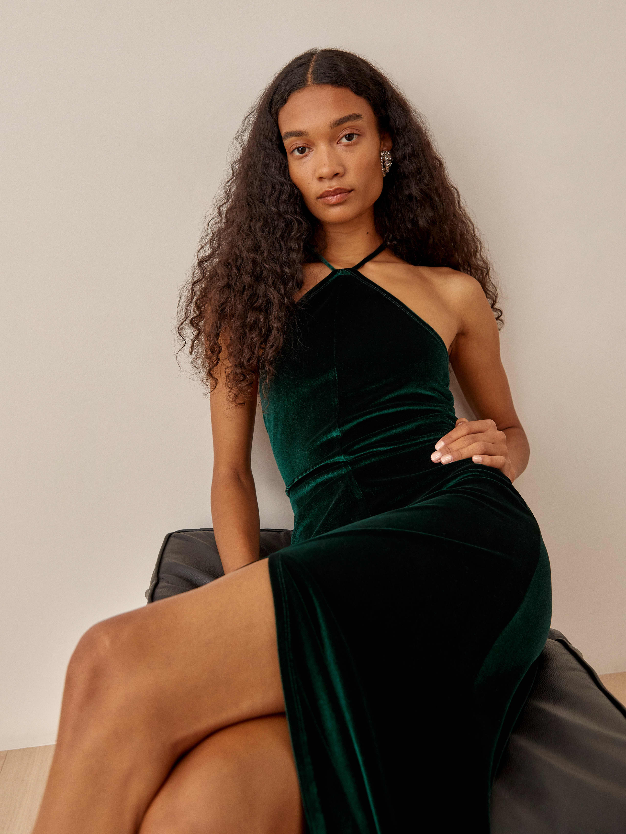 Emerald Nyla Velvet Dress