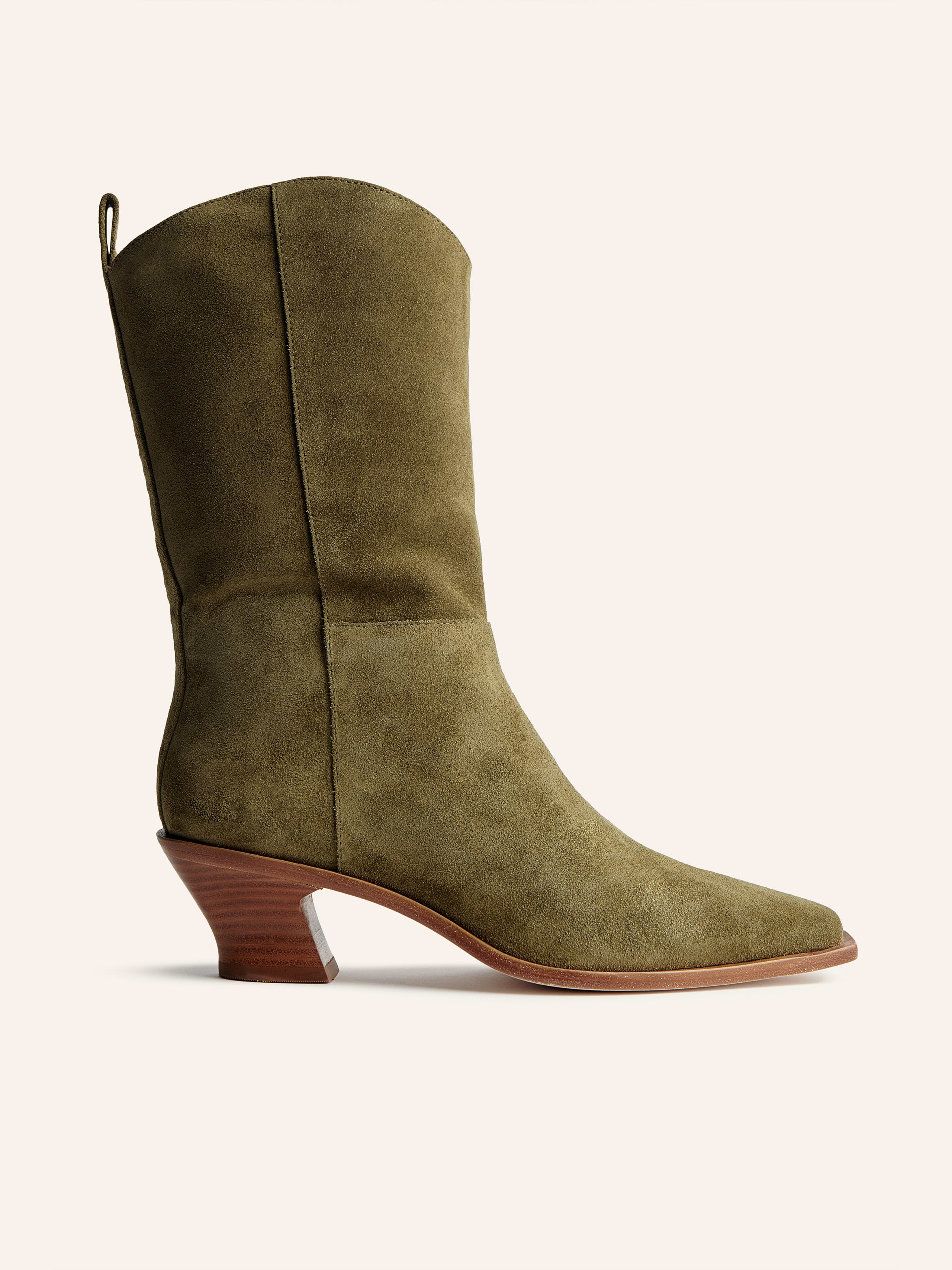 Dark Olive Suede Onesta Western Boot