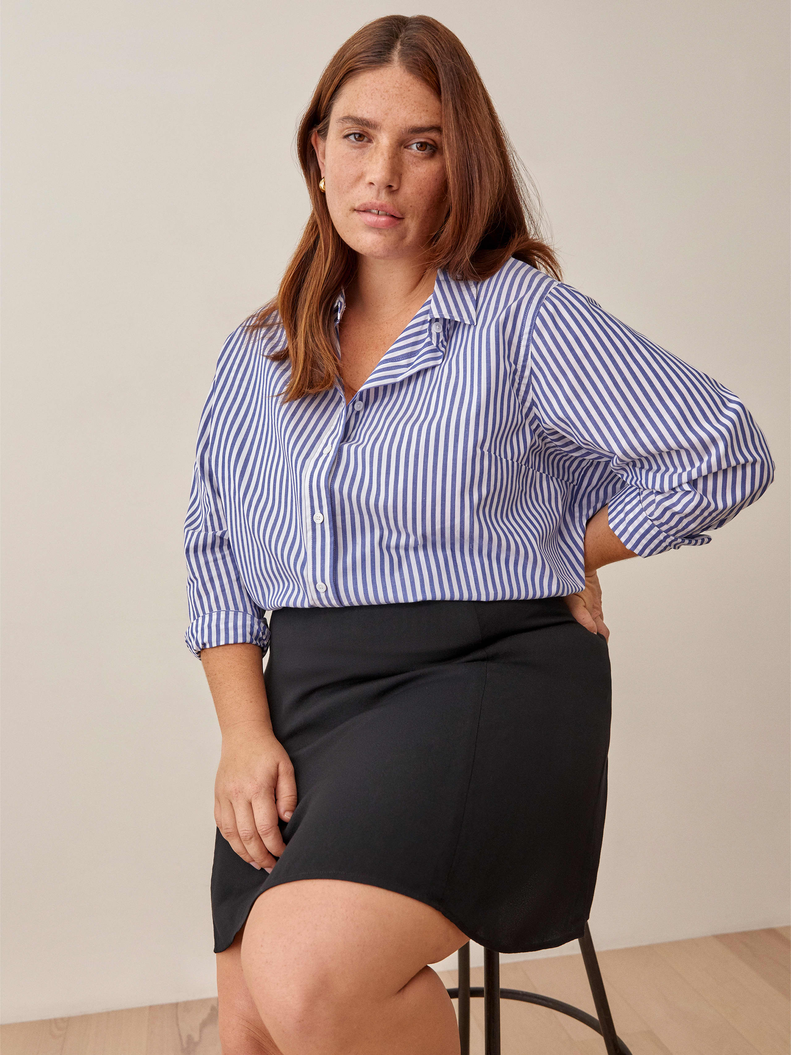 Blue Stripe Parker Relaxed Shirt Es