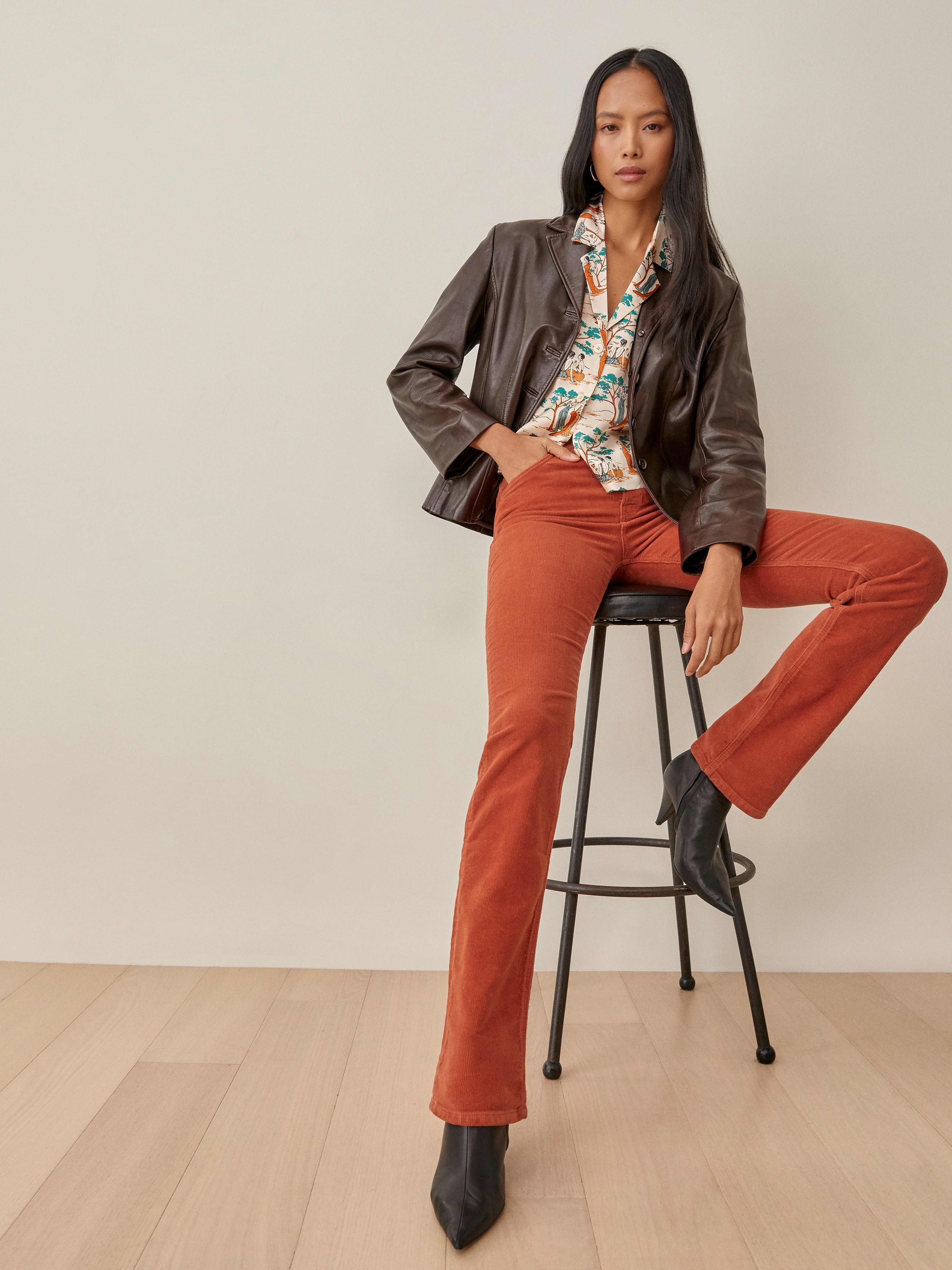 Sienna Peyton High Rise Bootcut Corduroy Pants