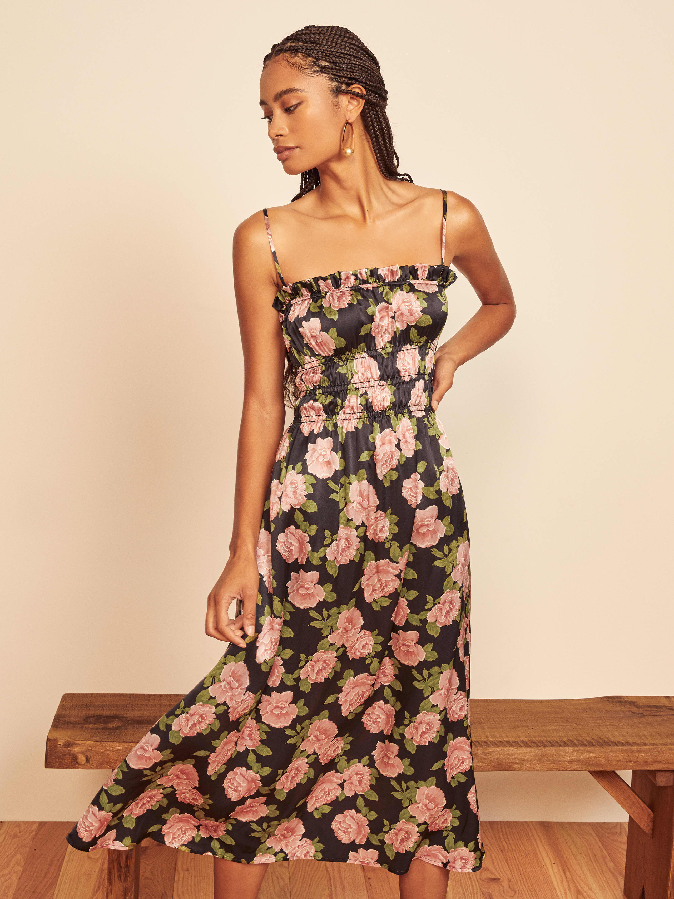 Plumeria Dress Bridal Silk Reformation