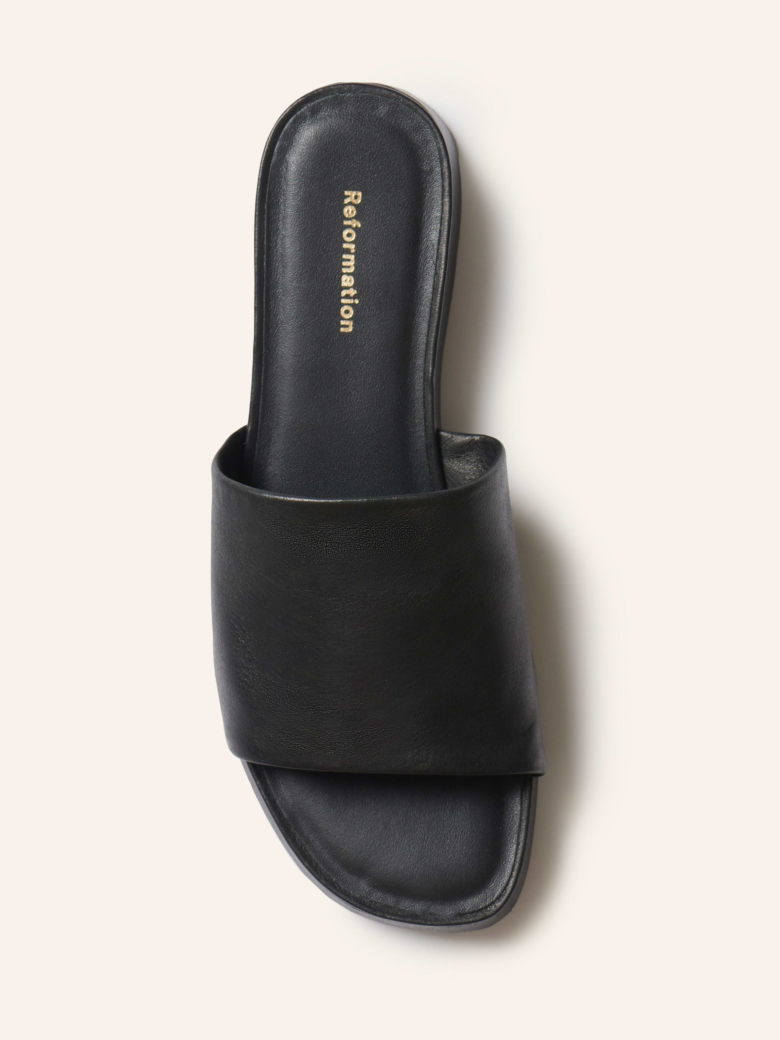 Rue Platform Slide Sandal - Leather Sustainable Shoes | Reformation