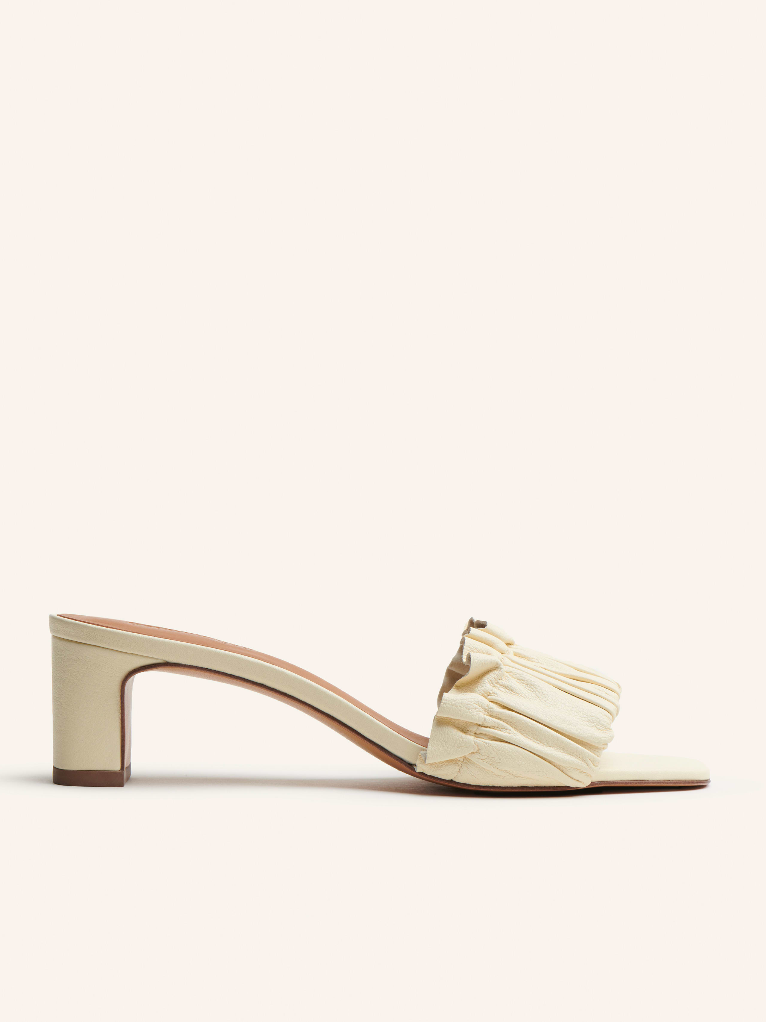 Parmesan Shereen Ruched Block Heel Mule