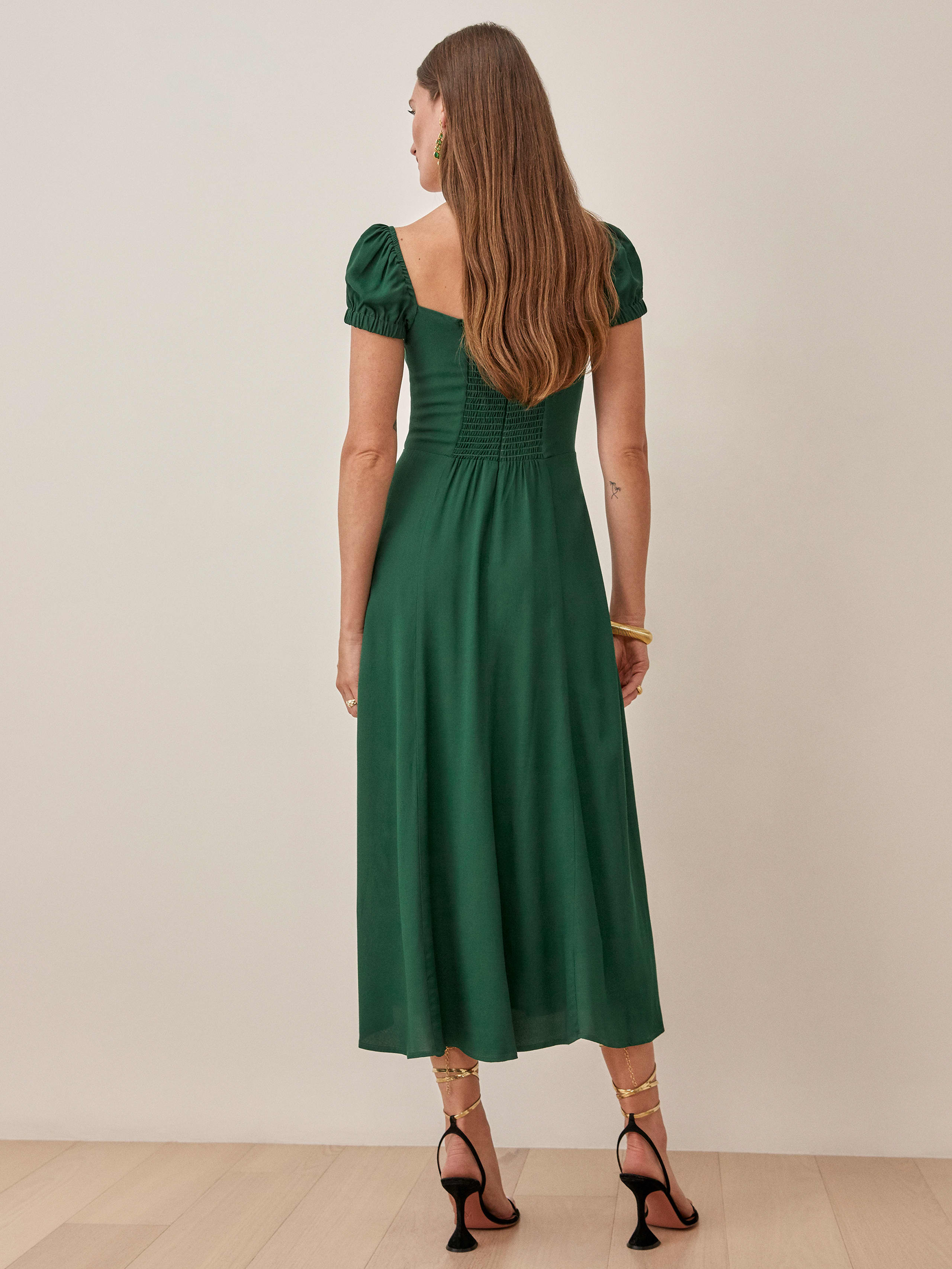 reformation cap sleeve dress