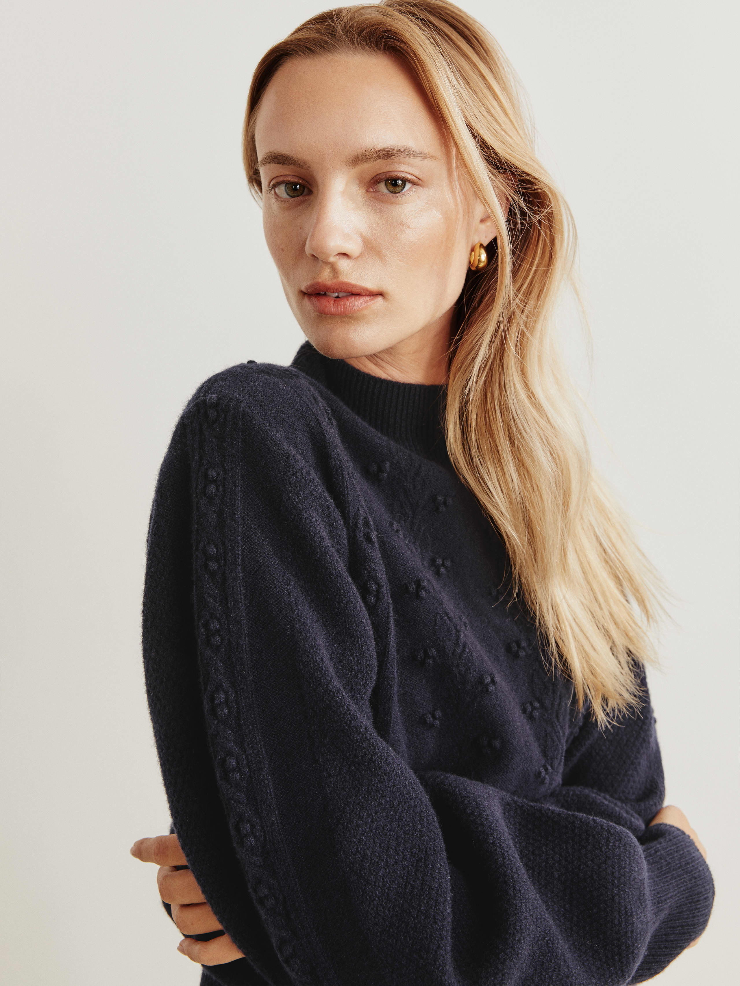 Navy Sinclair Regenerative Wool Sweater
