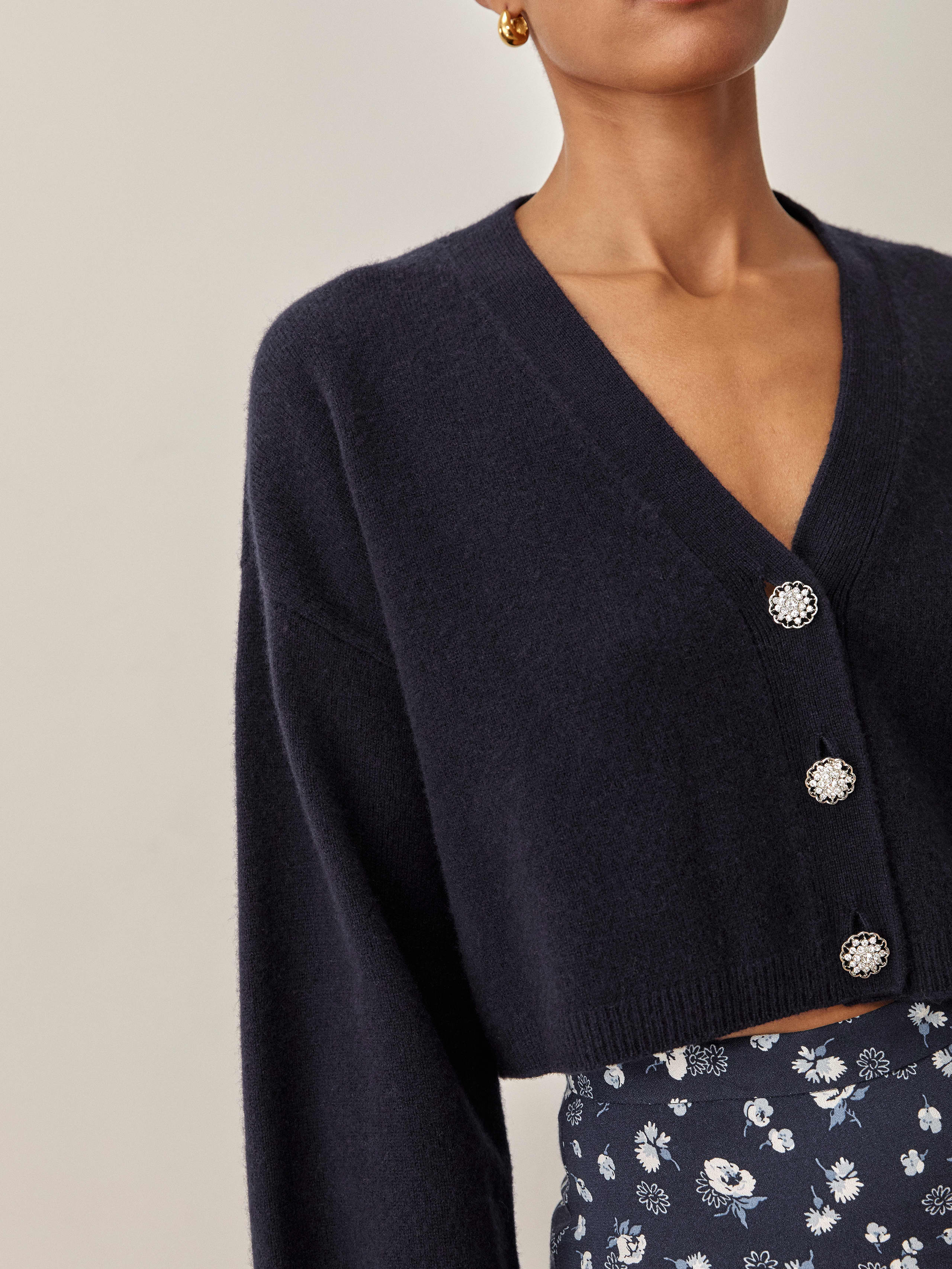 Navy Val Regenerative Wool Cardigan