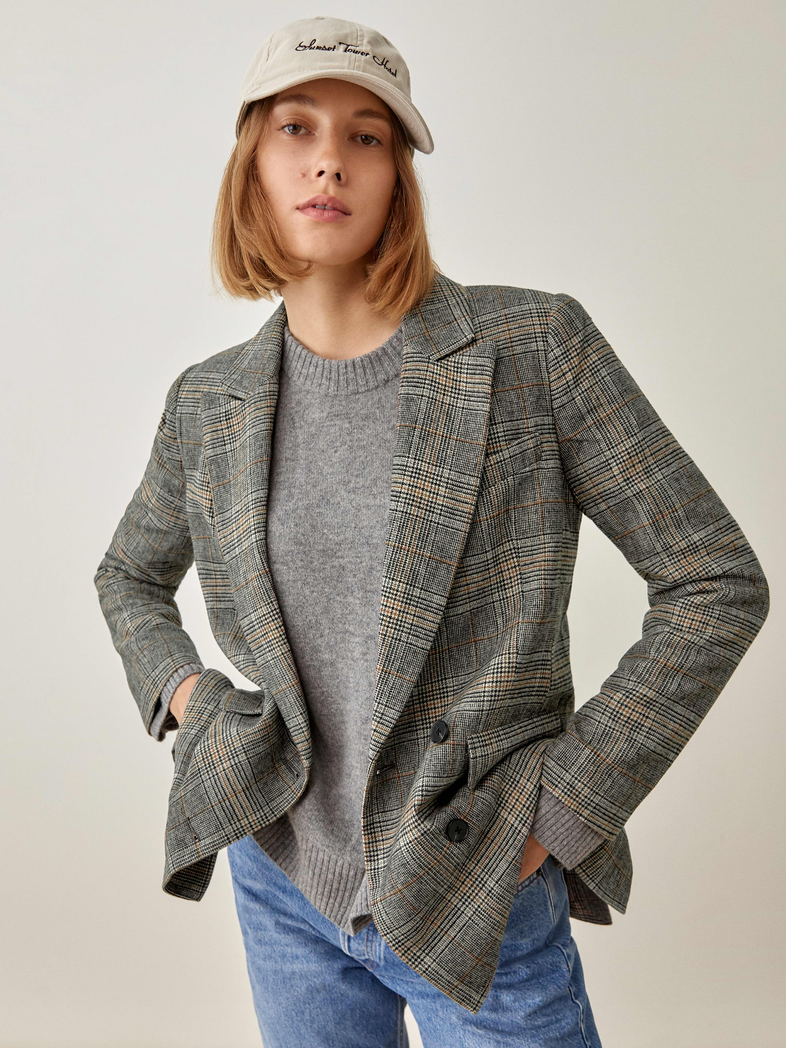 Grey Plaid Winston Blazer