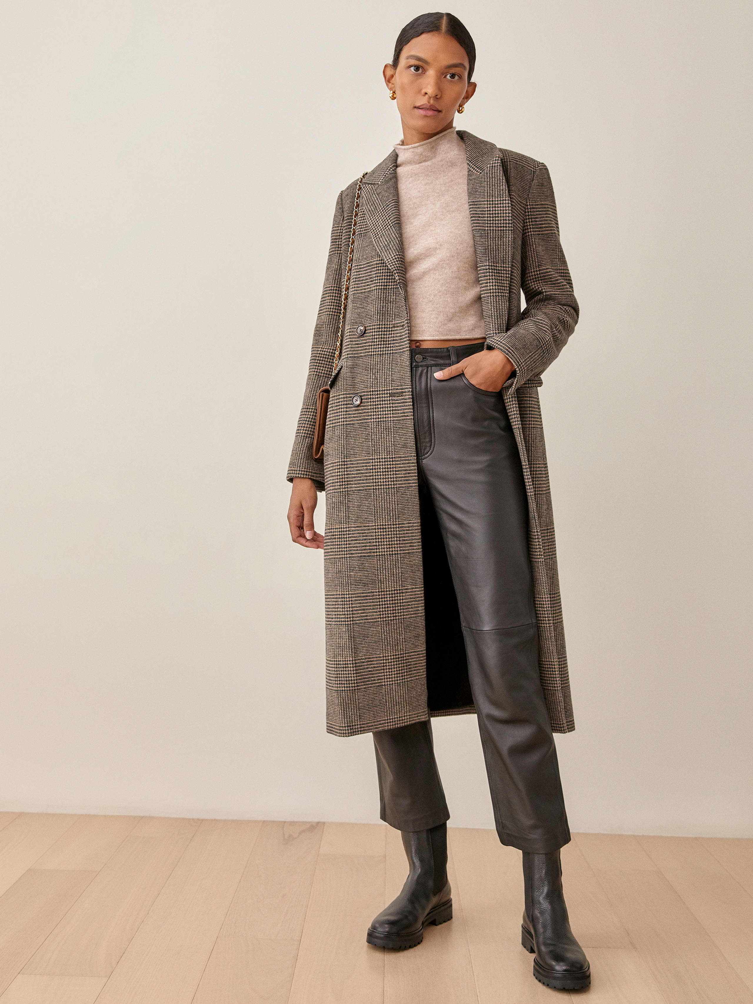 Brown Plaid York Coat