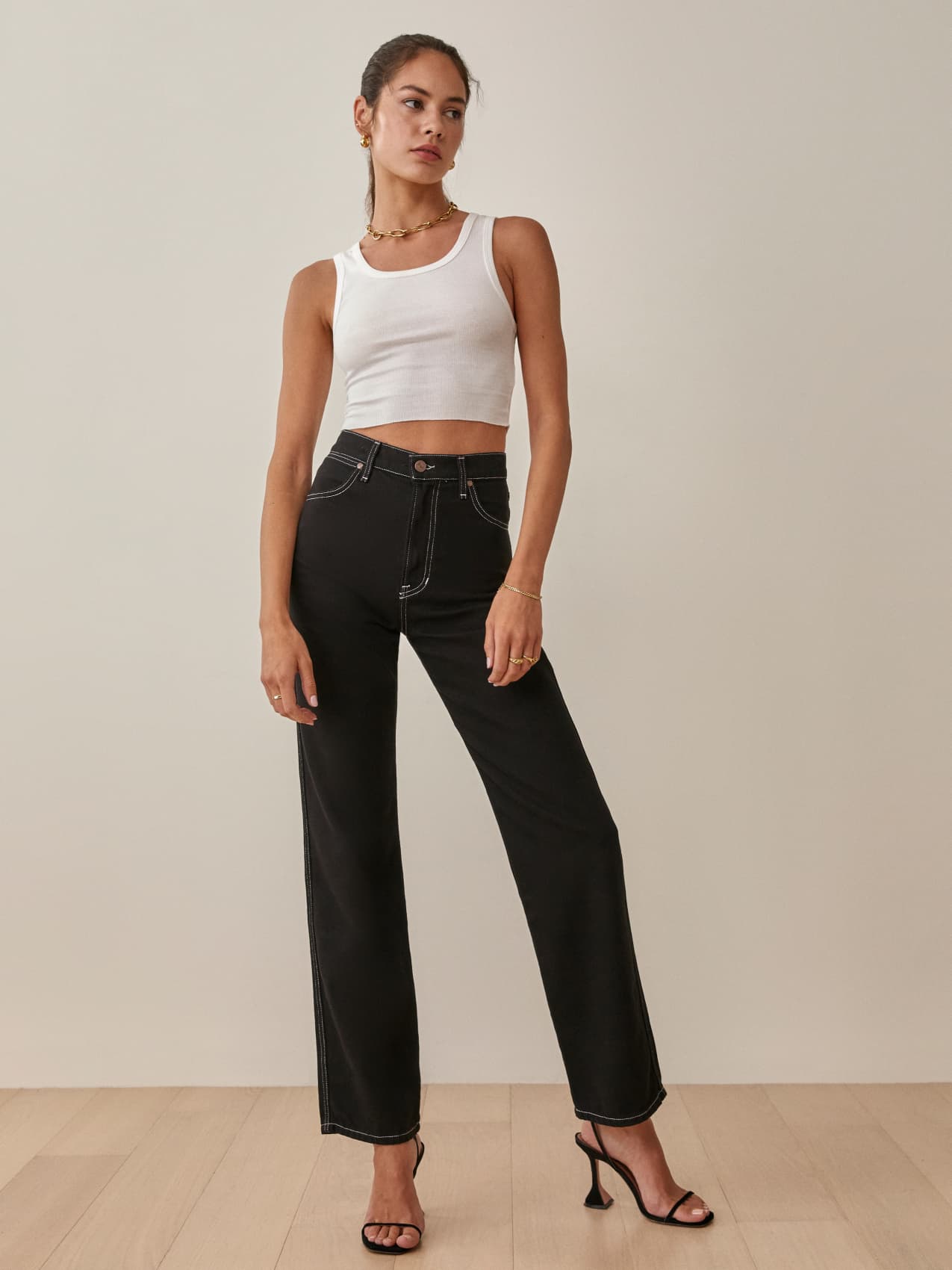 Cowboy High Rise Straight Jeans
