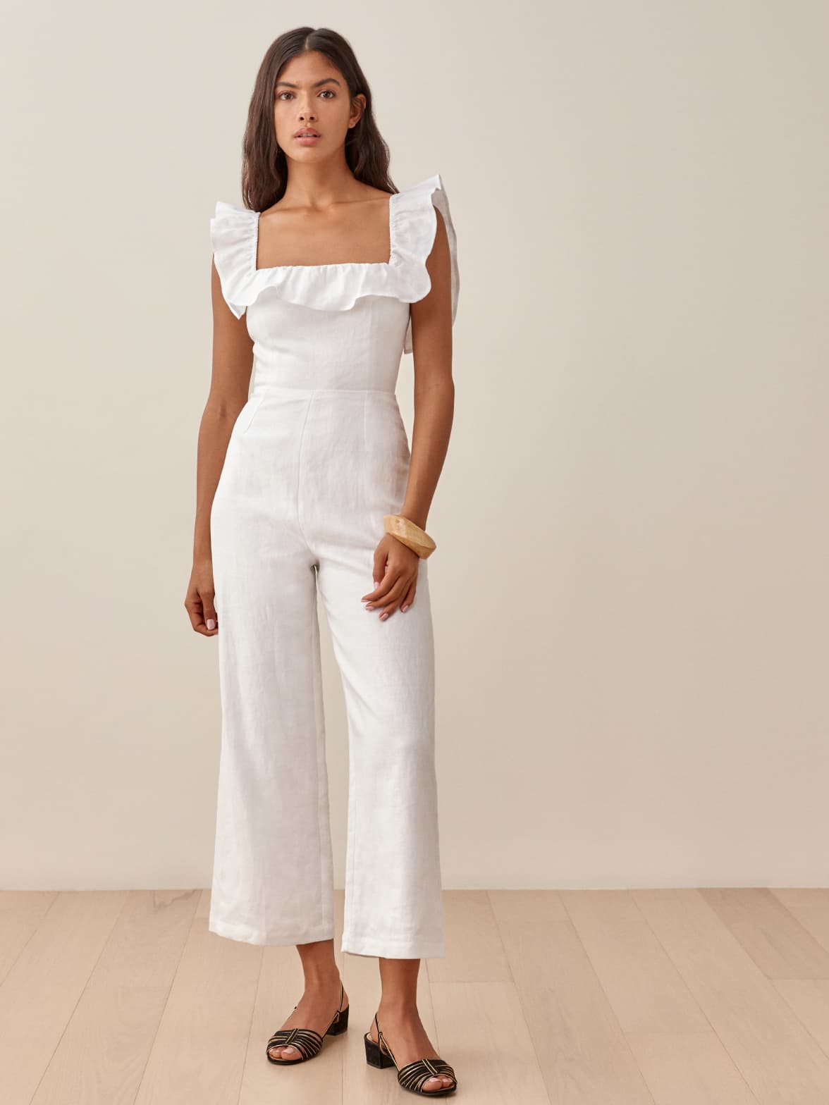 White Juniper Linen Jumpsuit