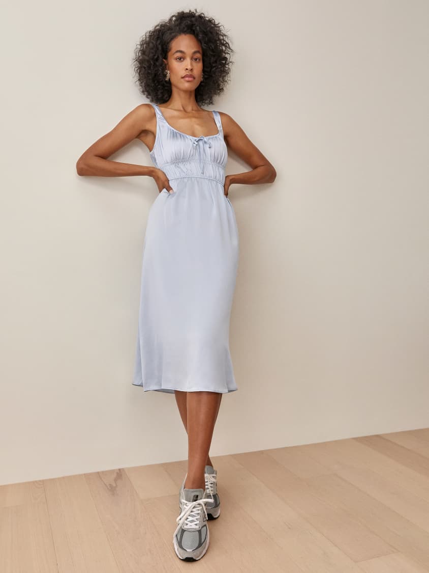 Reformation light blue dress clearance