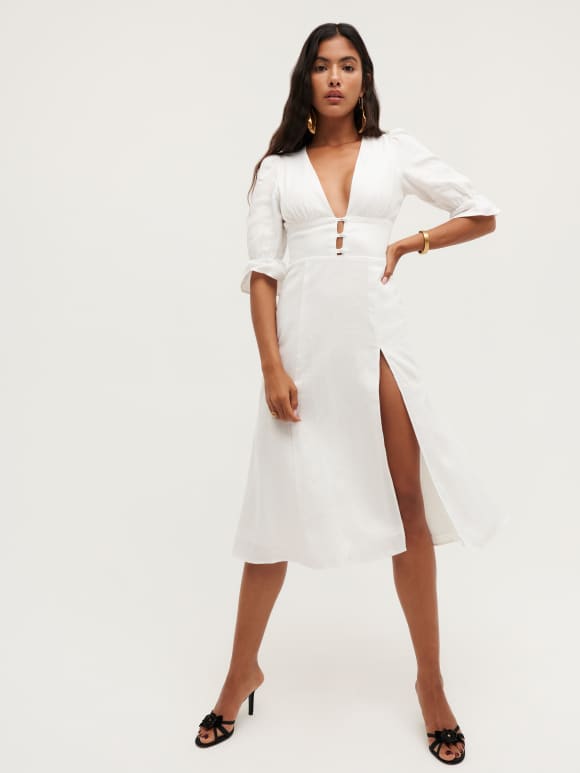 Reformation dress white clearance