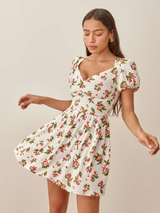reformation embry dress orange grove