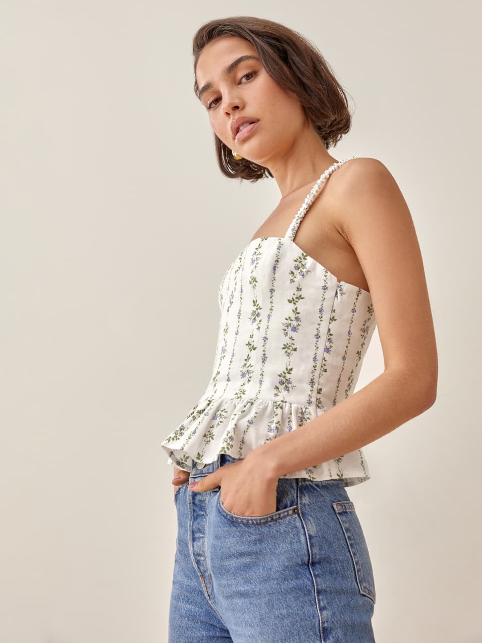 Cute linen tops Clearance