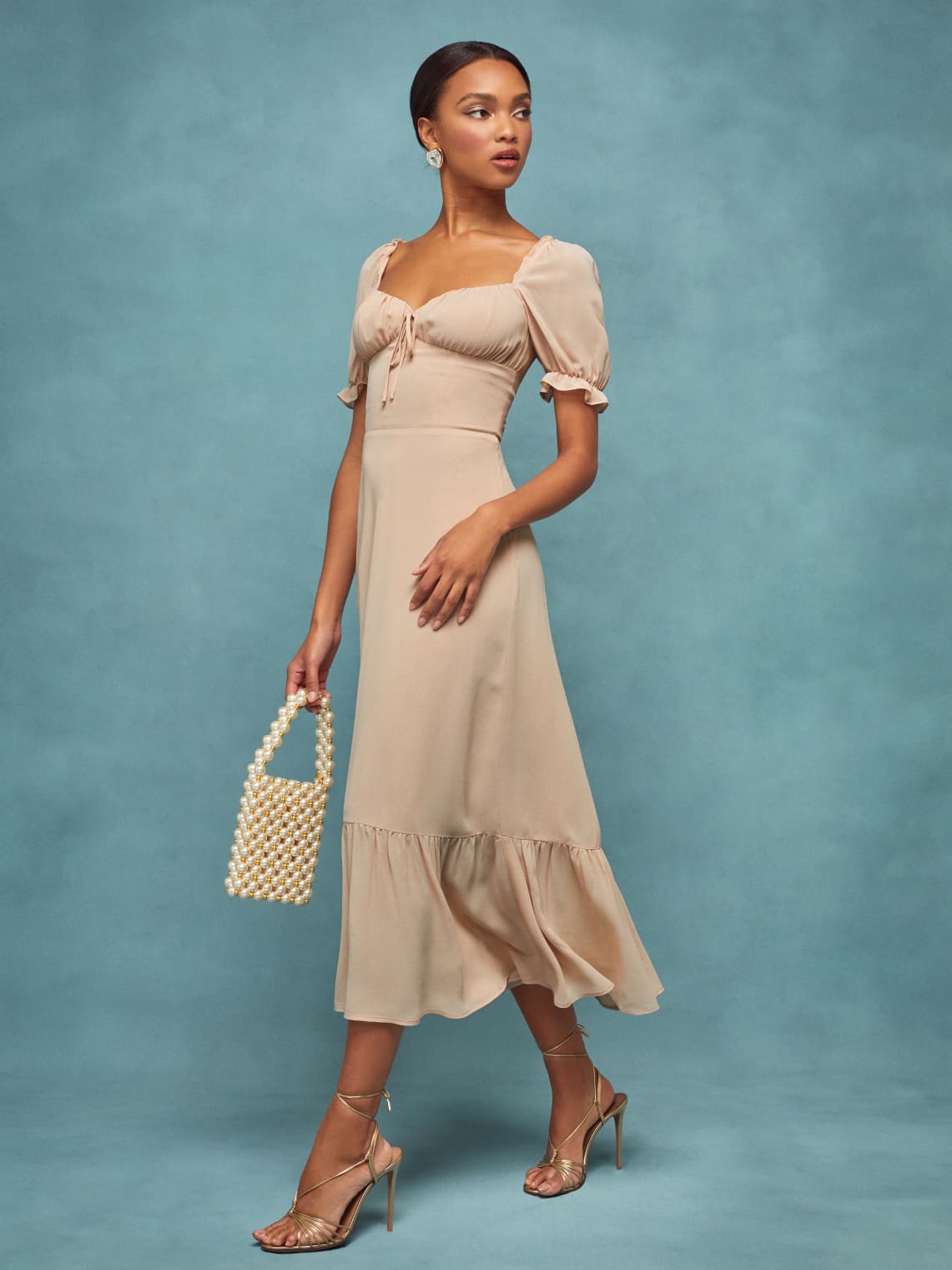 Reformation tie dress top