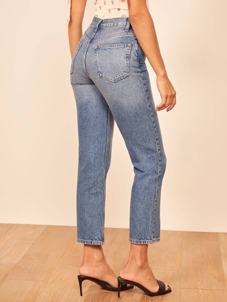 Cynthia crop high relaxed jean Clearance