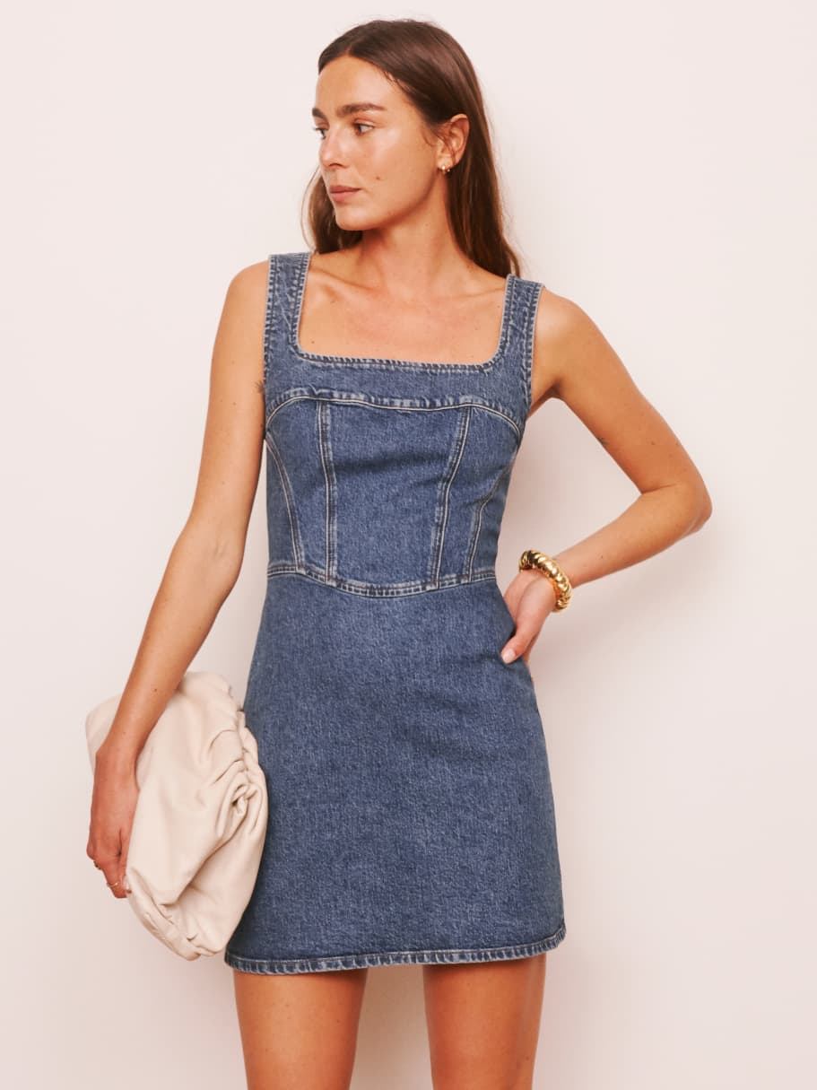 Reformation denim dress Clearance