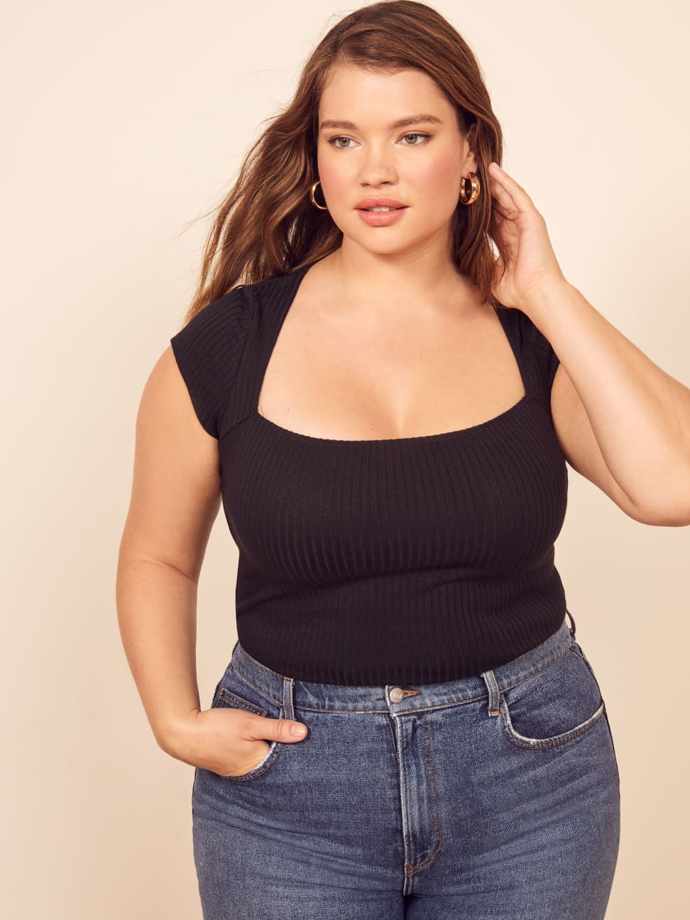 Plus size bardot top Clearance