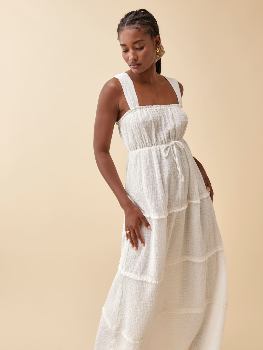 Reformation tie dress top